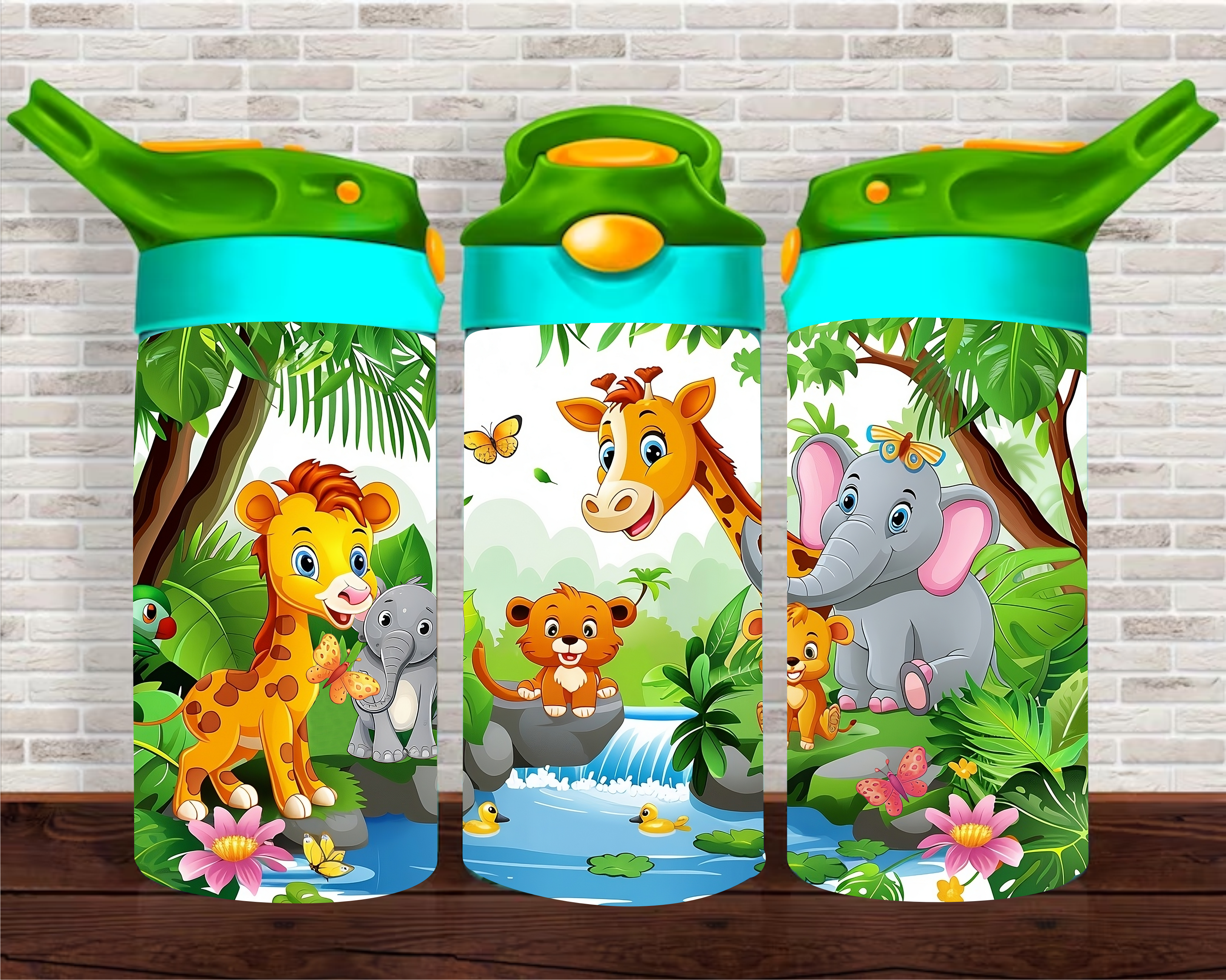 Rainforest Animals - 12 oz Tumbler Wrap Sublimation Transfers