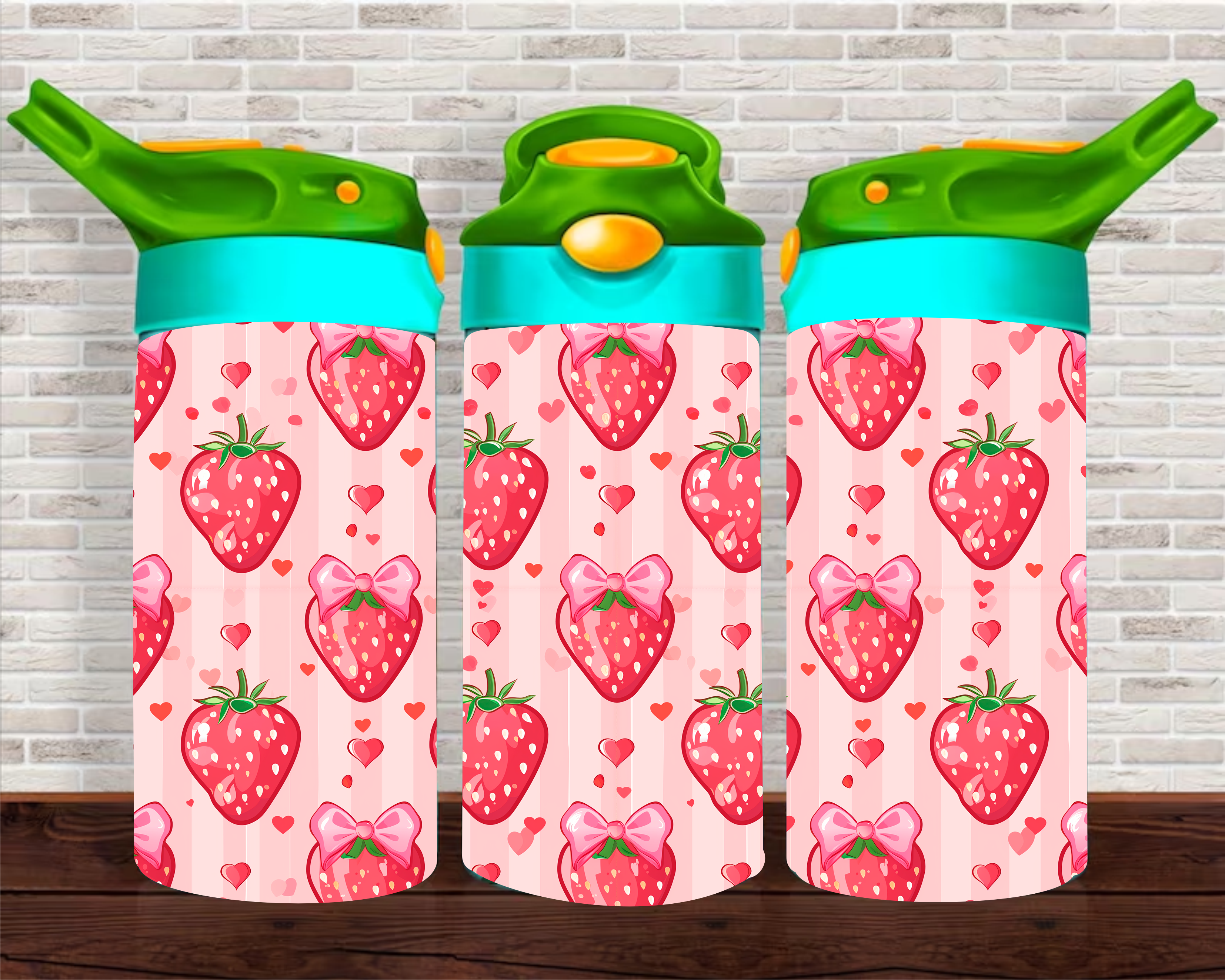 Strawberries - 12 oz Tumbler Wrap Sublimation Transfers