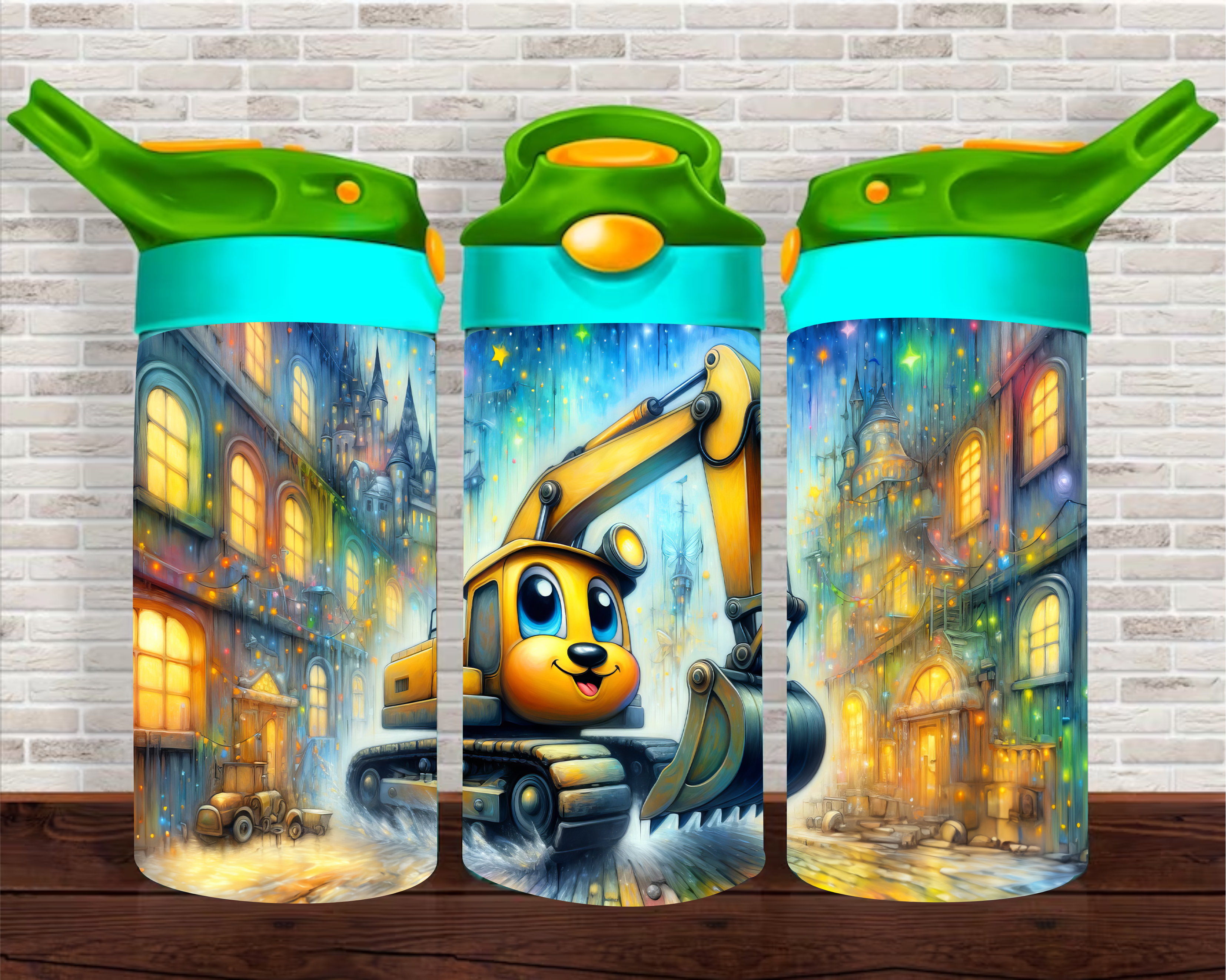 Excavator - 12 oz Tumbler Wrap Sublimation Transfers