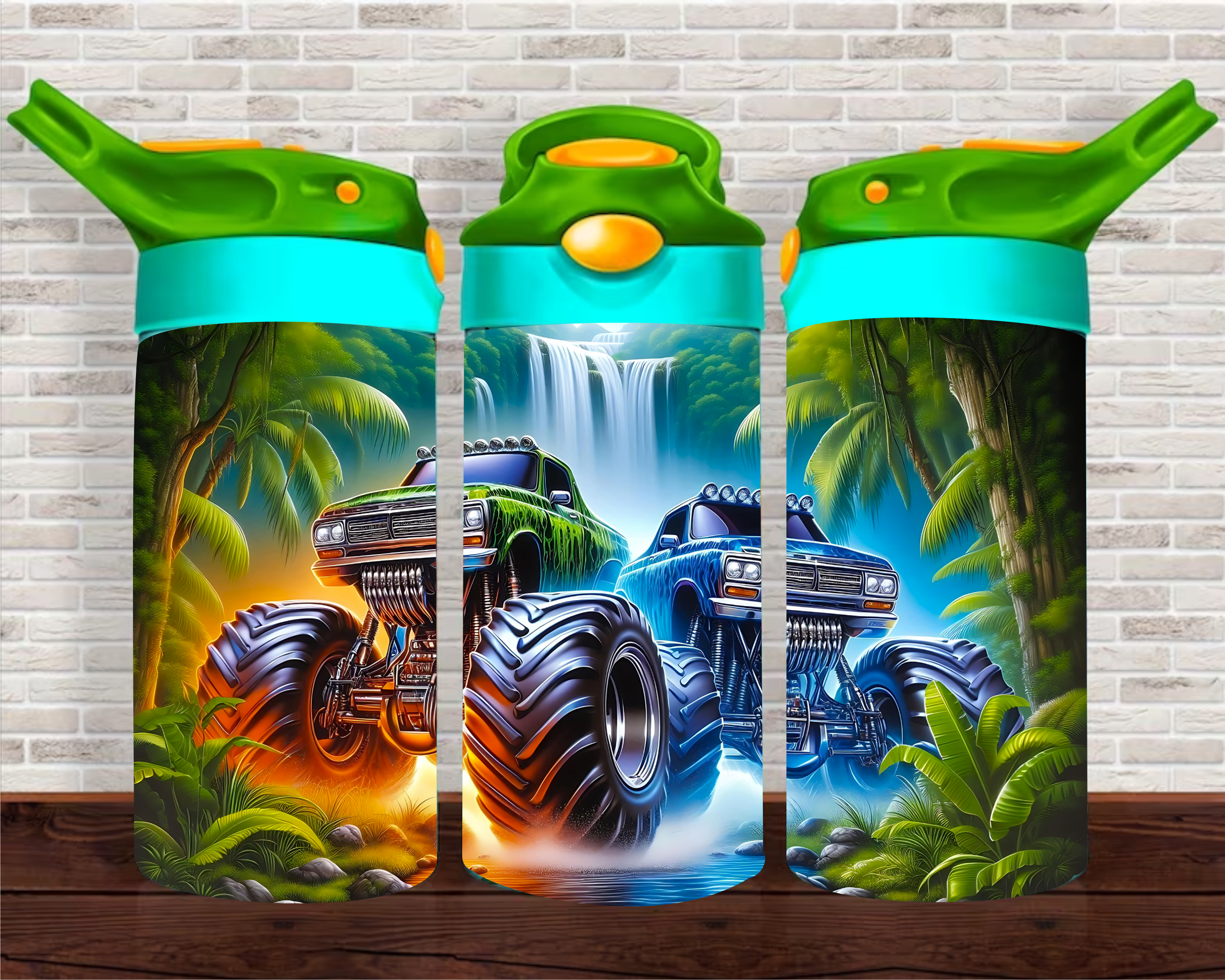 Monster Trucks - 12 oz Tumbler Wrap Sublimation Transfers