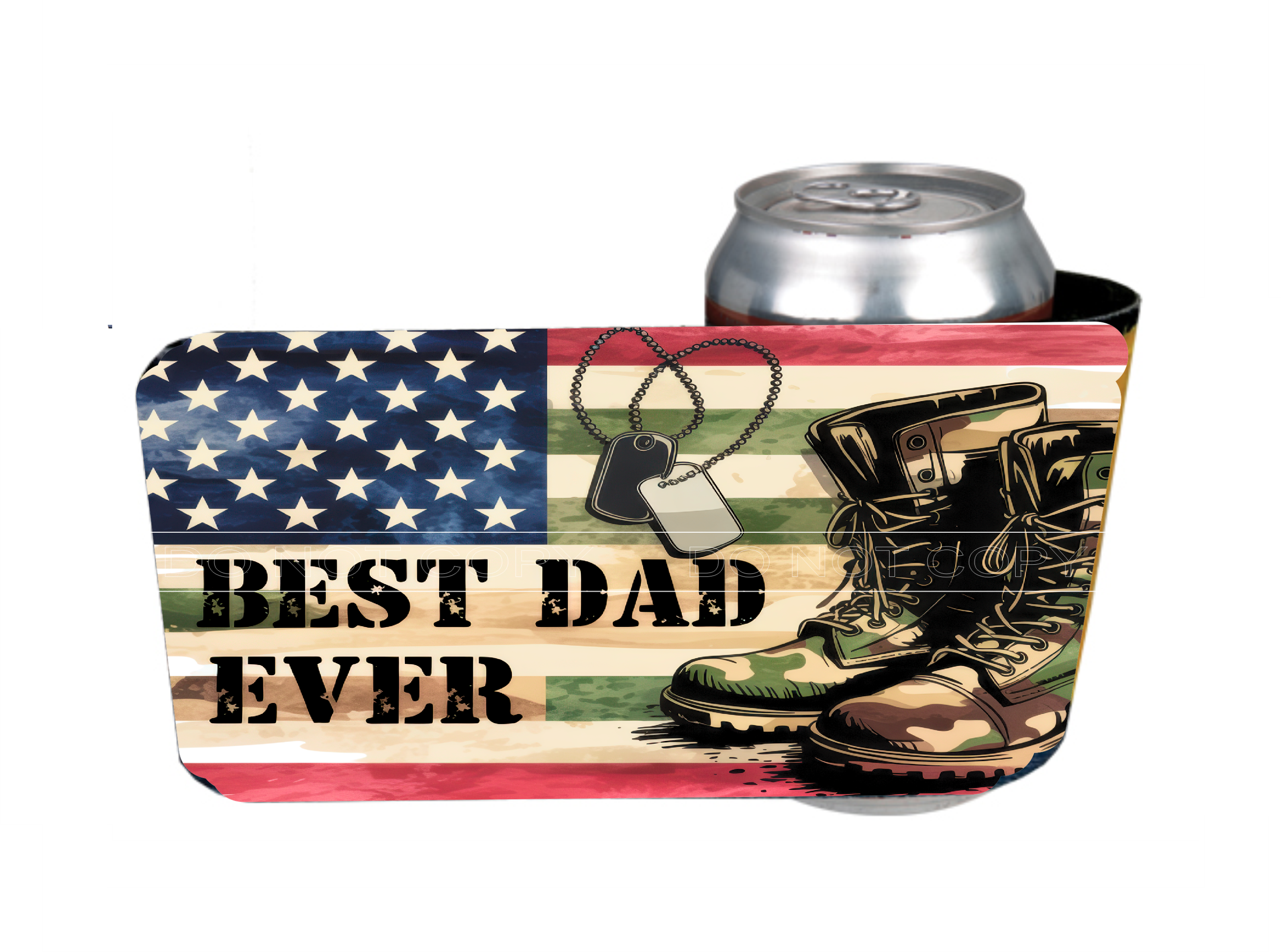 Best Dad Ever - 12 oz Can Holders & Slap Wrap - Sublimation Transfers
