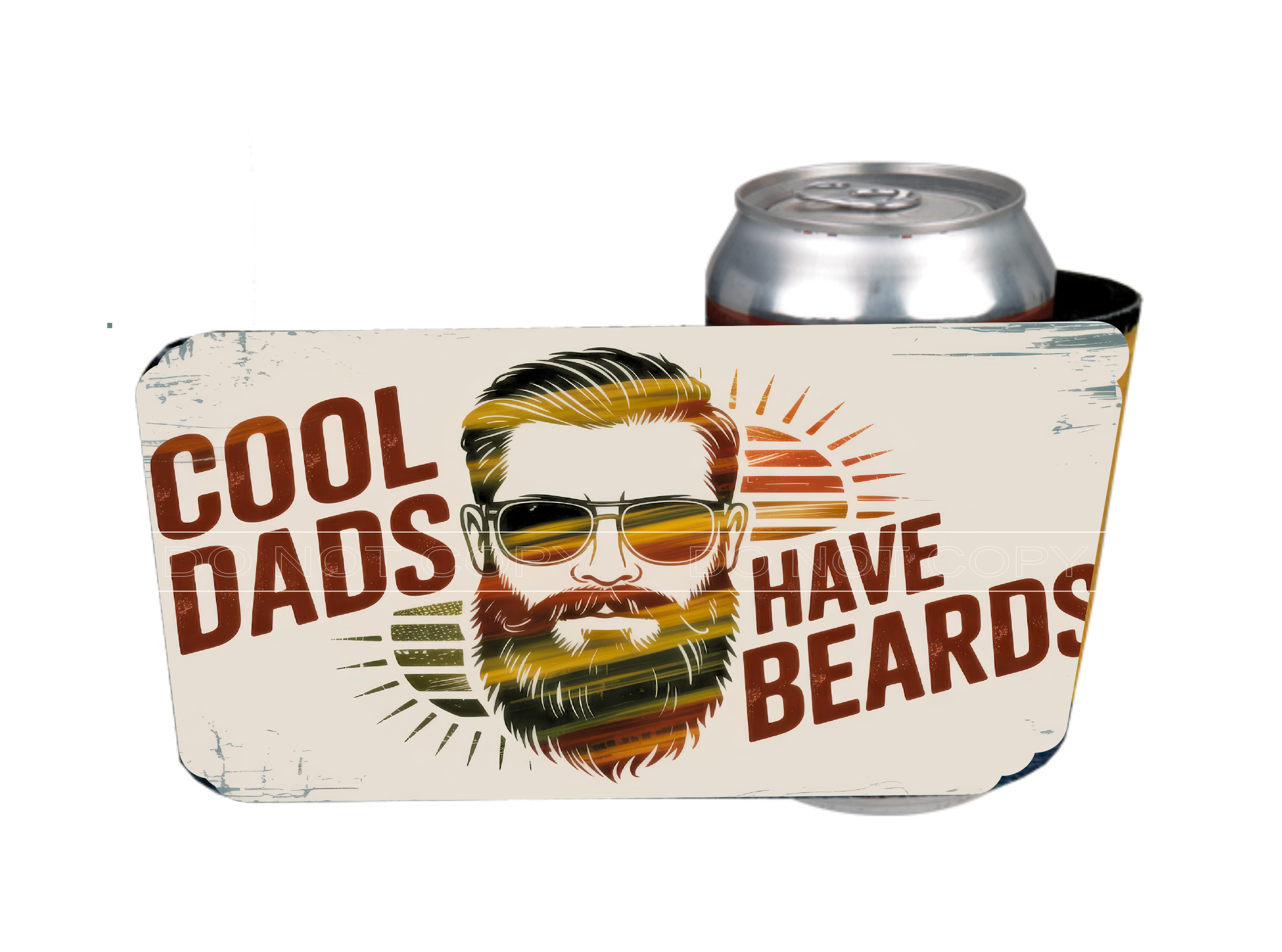 Cool Dads Have Beards - 12 oz Can Holders & Slap Wrap - Sublimation Transfers