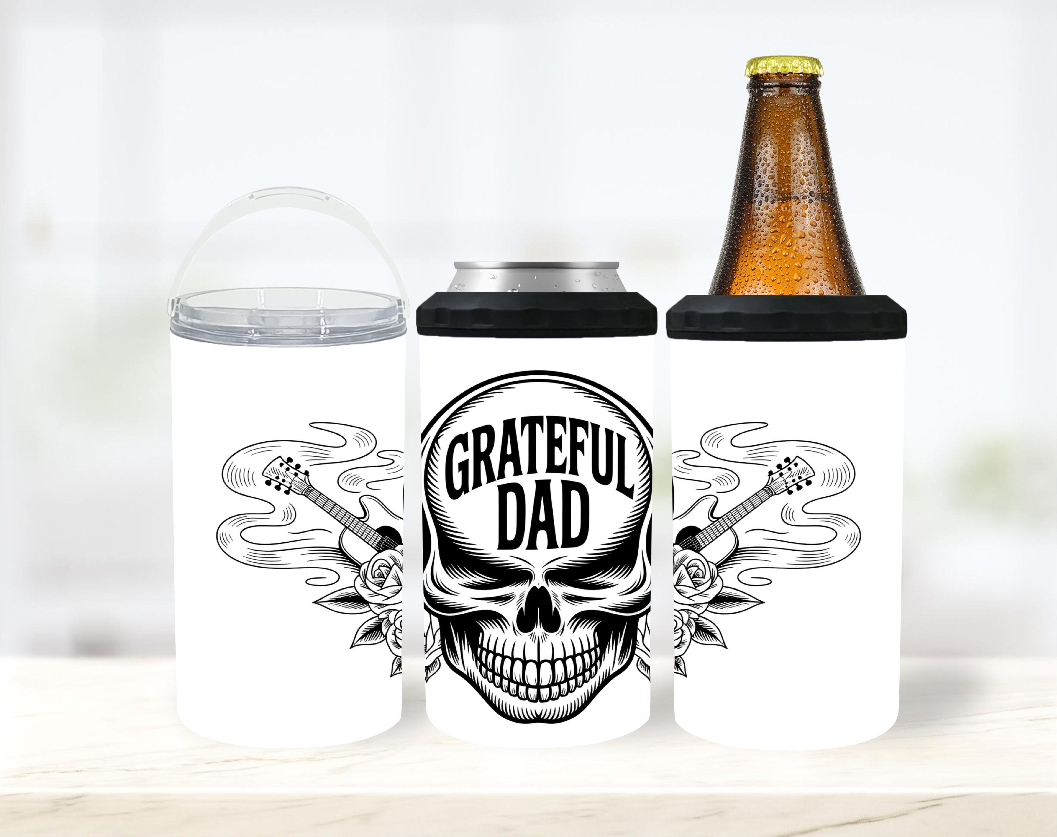 Grateful Dad - 12 oz Can Holders & Slap Wrap - Sublimation Transfers