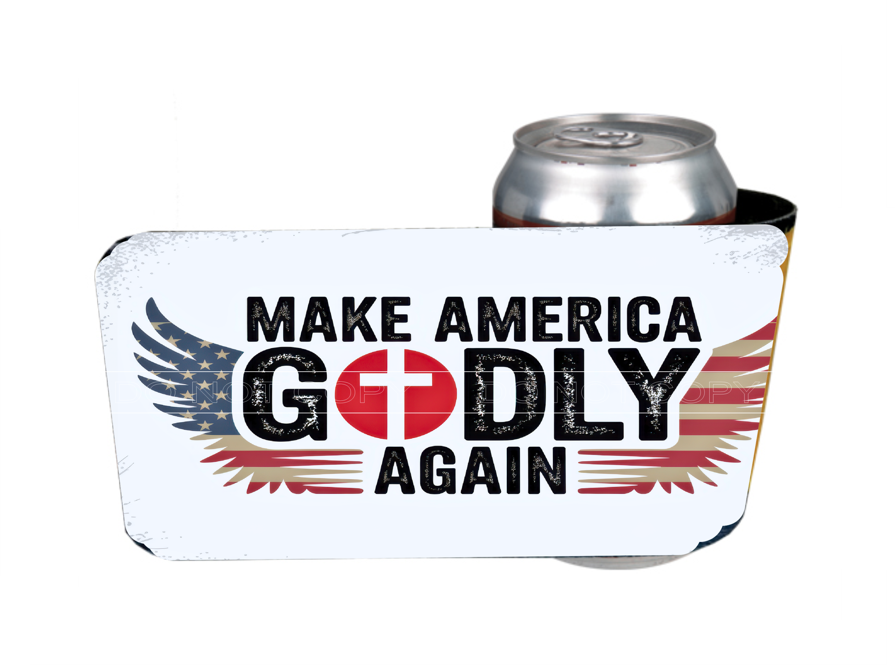 Make America Godly Again - 12 oz Can Holders & Slap Wrap - Sublimation Transfers