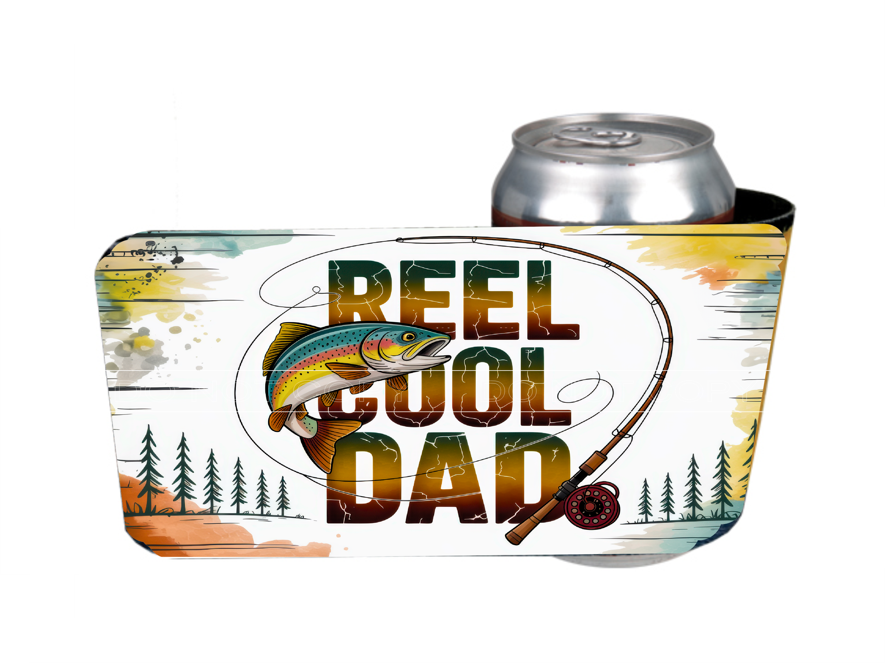 Reel Cool Dad - 12 oz Can Holders & Slap Wrap - Sublimation Transfers