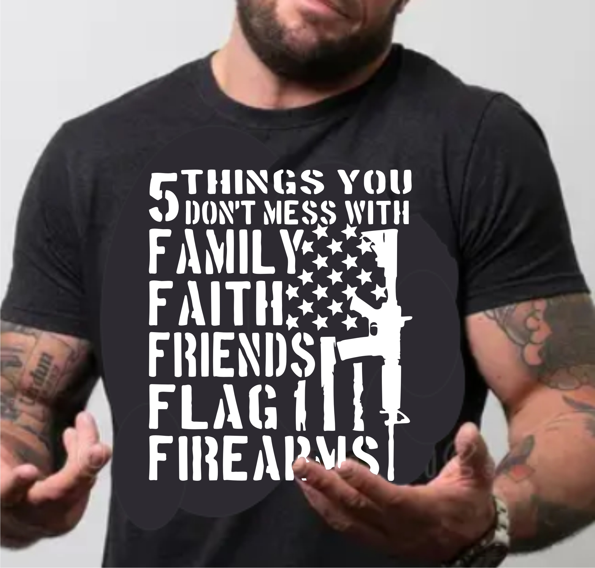 5 Things You Don't Mess With  - Screen Print Transfer