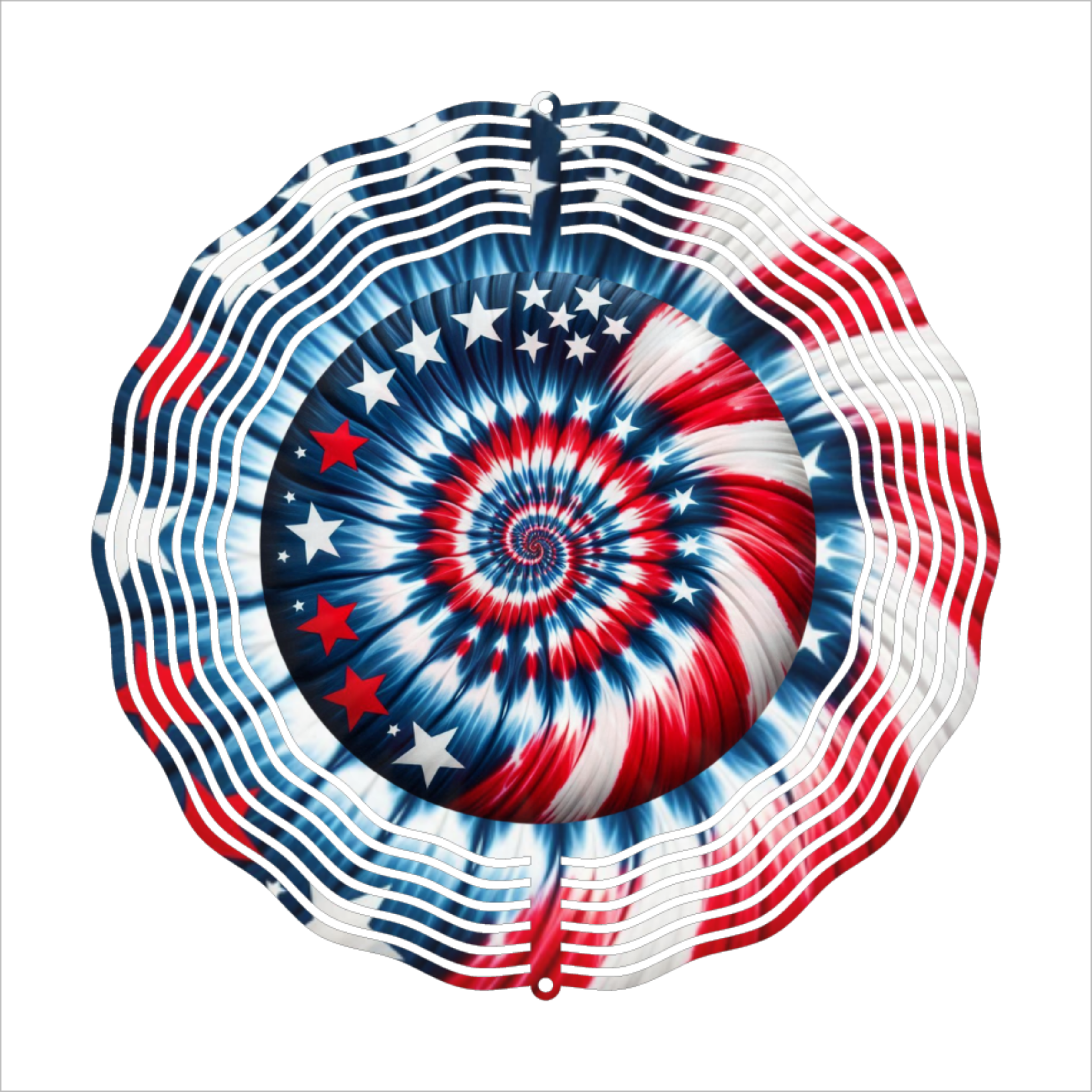 Patriotic Abstract Swirl - Wind Spinner - Sublimation Transfer
