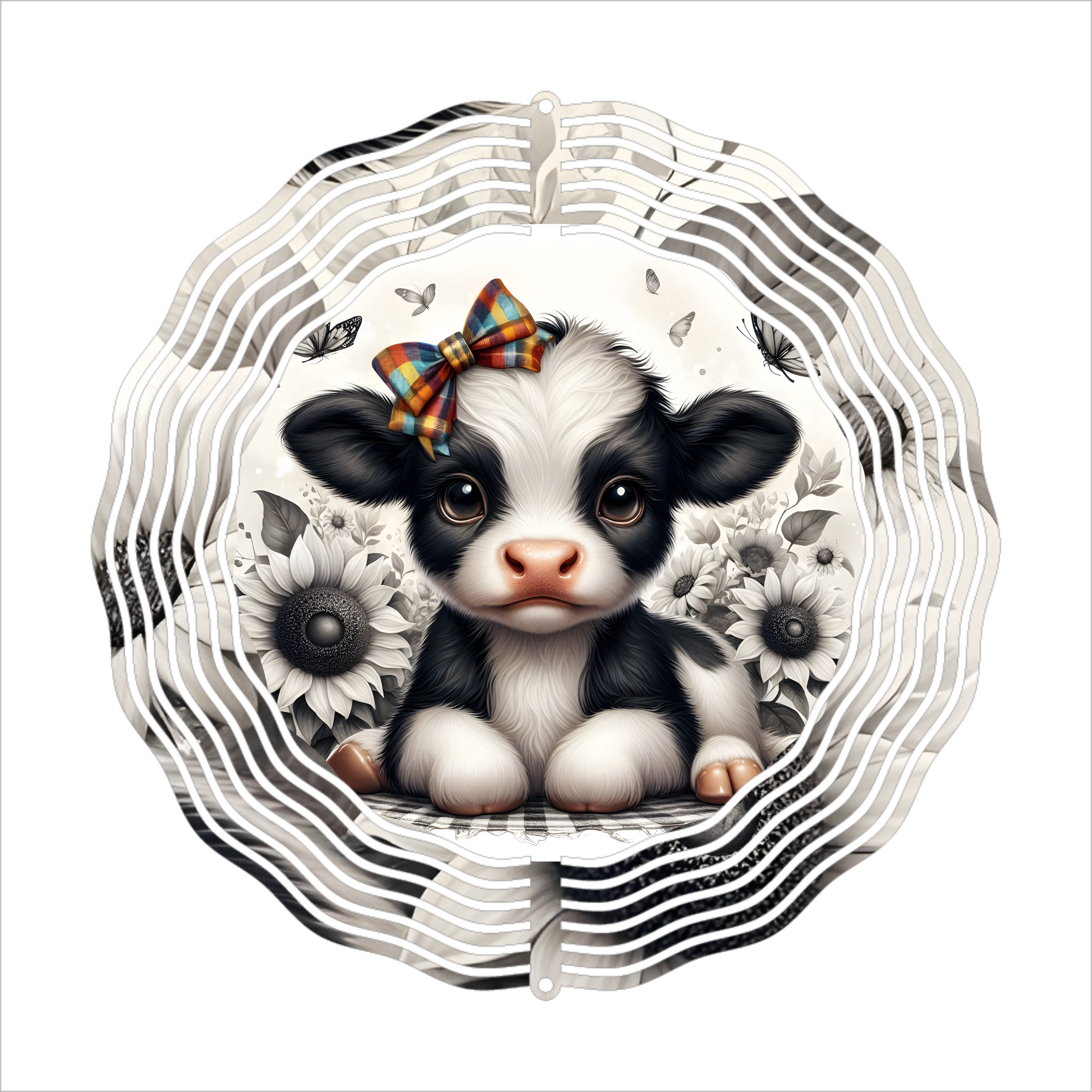 Country Cow - Wind Spinner - Sublimation Transfer