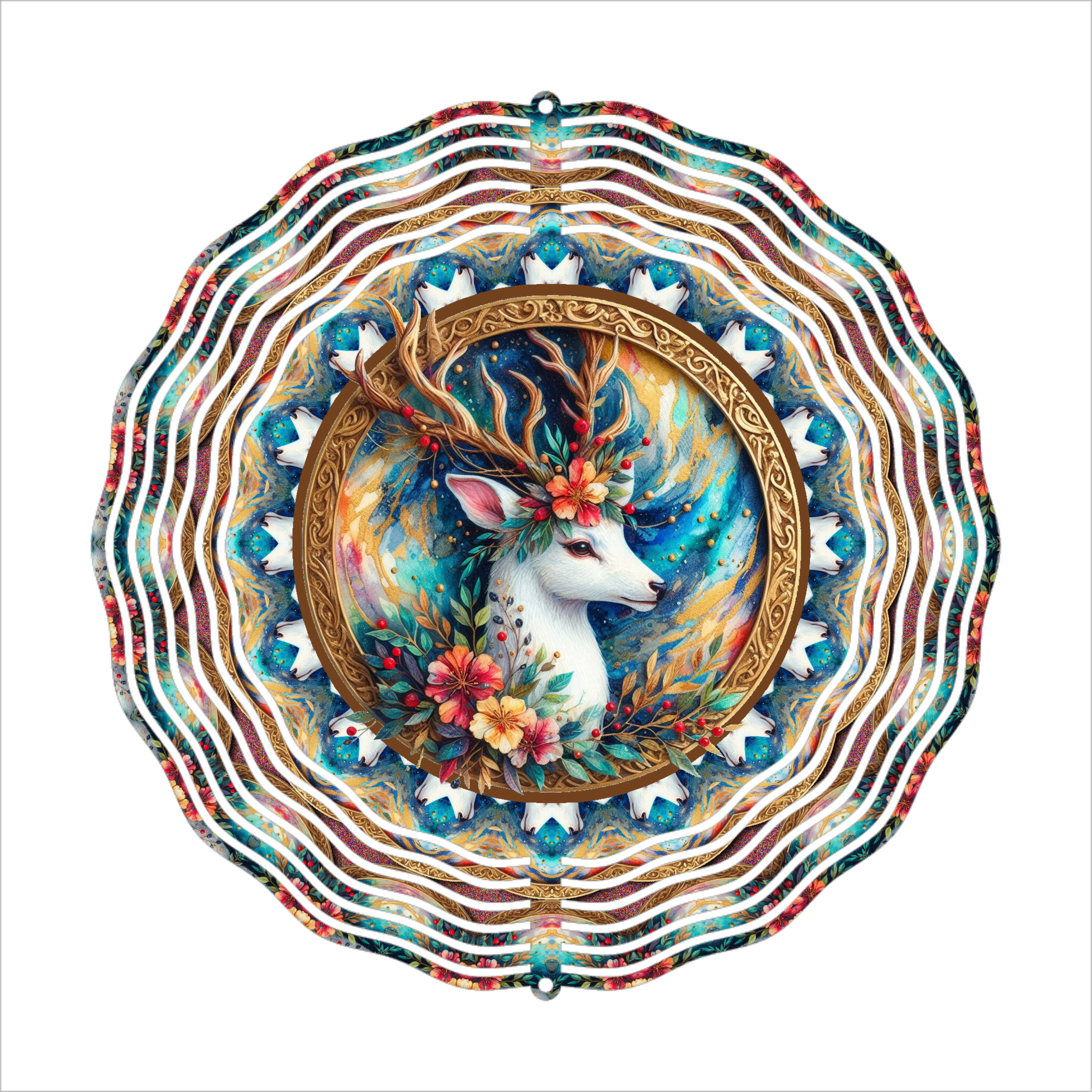 White Deer - Wind Spinner - Sublimation Transfer