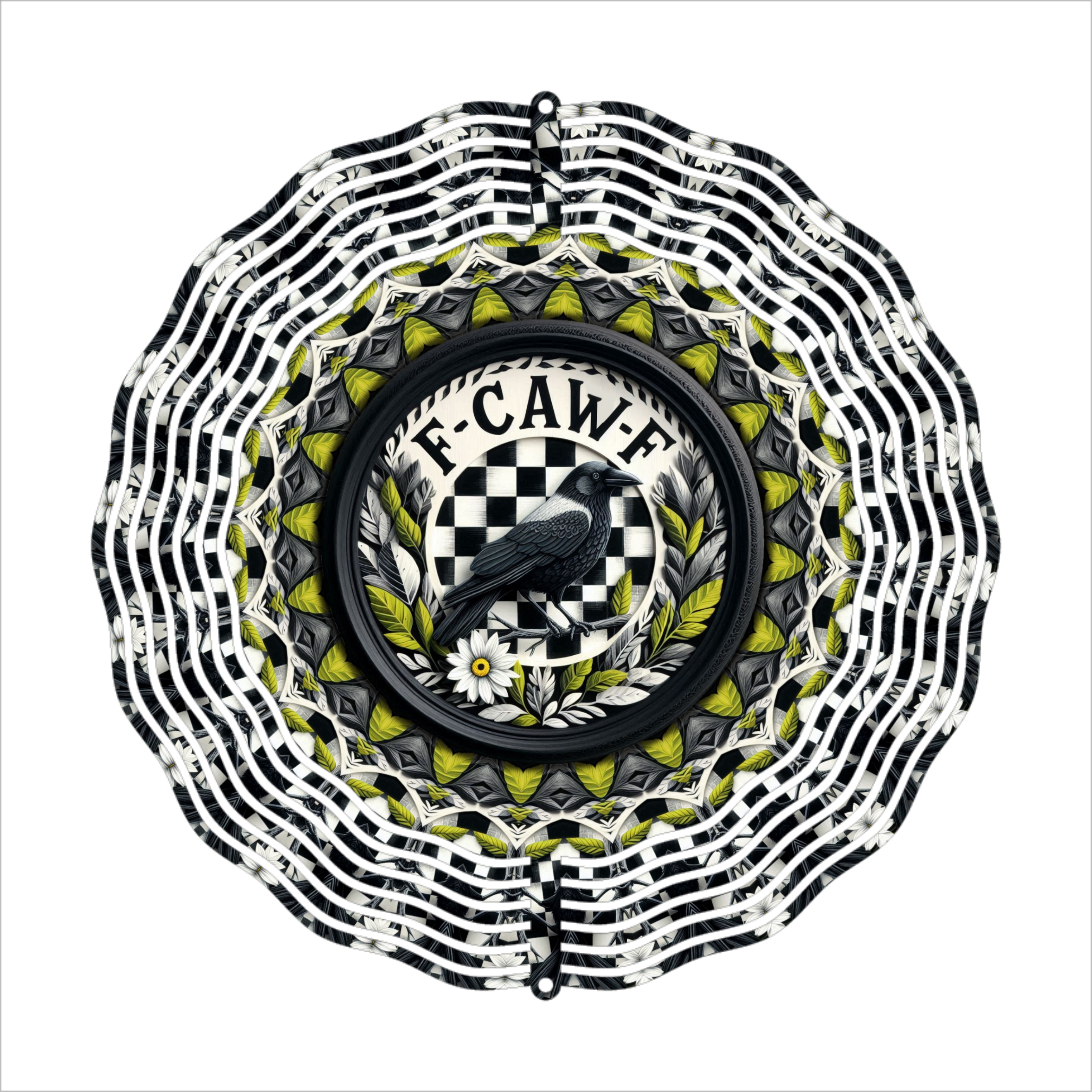 F Caw F - Wind Spinner - Sublimation Transfer