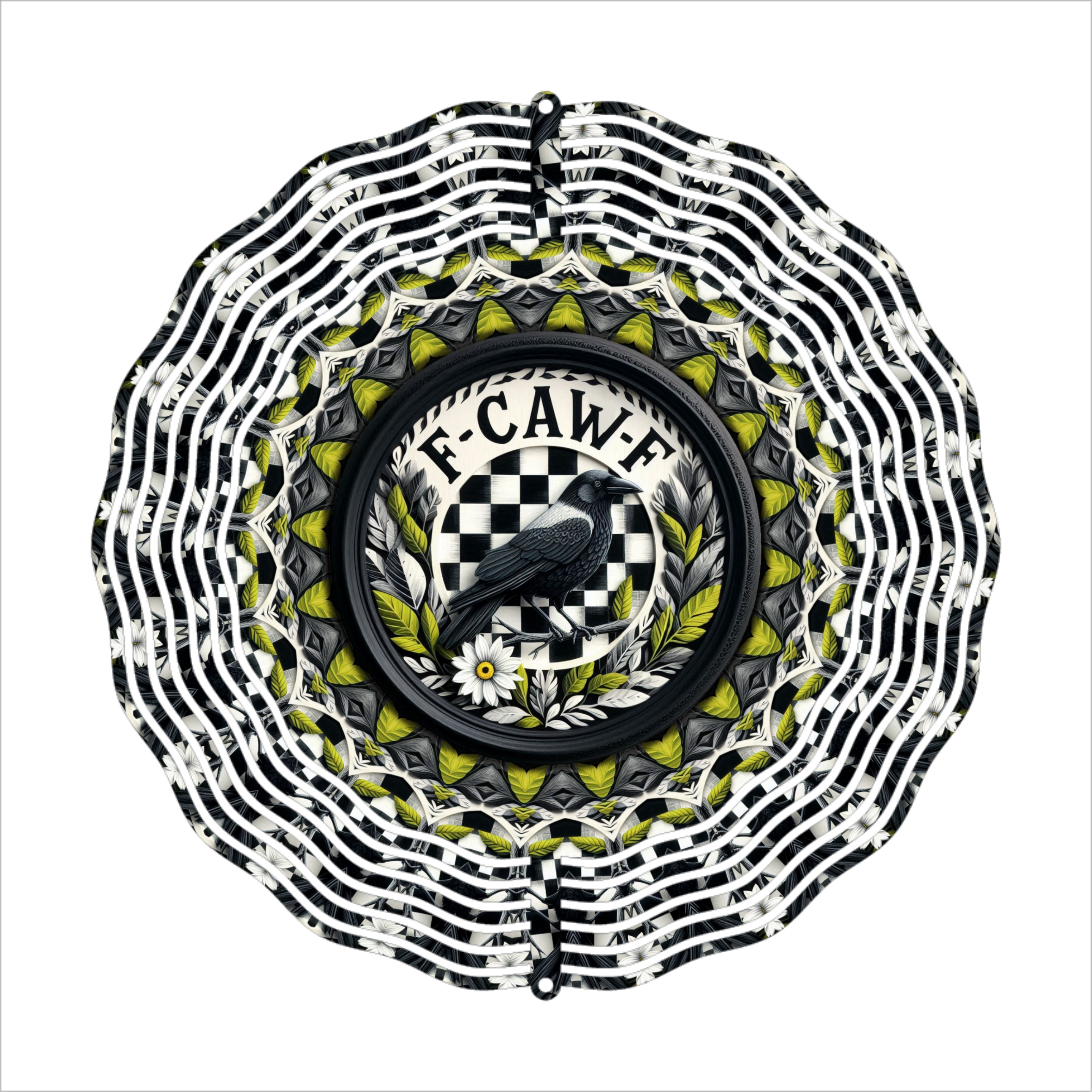 F Caw F - Wind Spinner - Sublimation Transfer