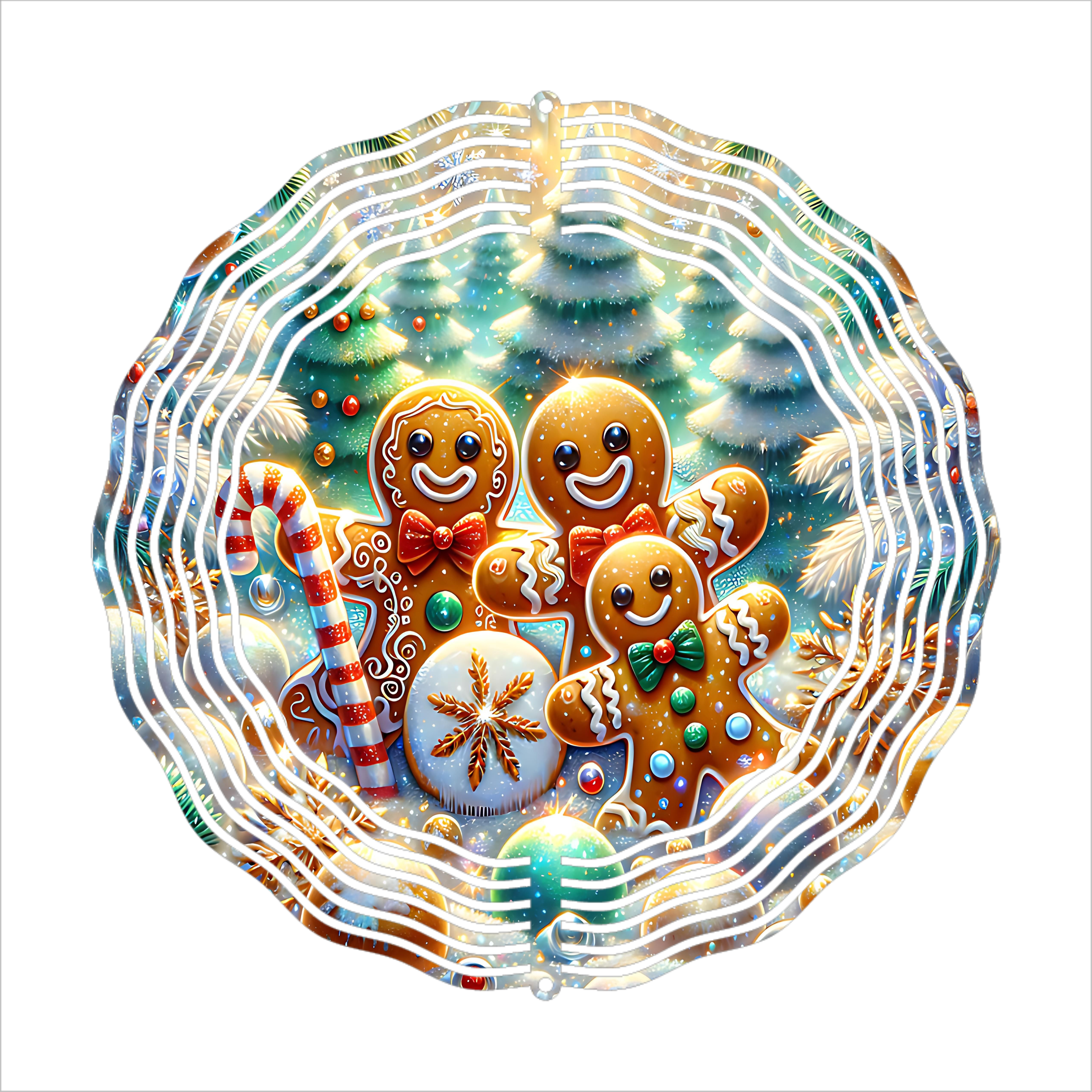 Gingerbread Family - Wind Spinner - Sublimation Transfer