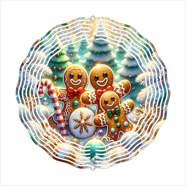 Gingerbread Family - Wind Spinner - Sublimation Transfer