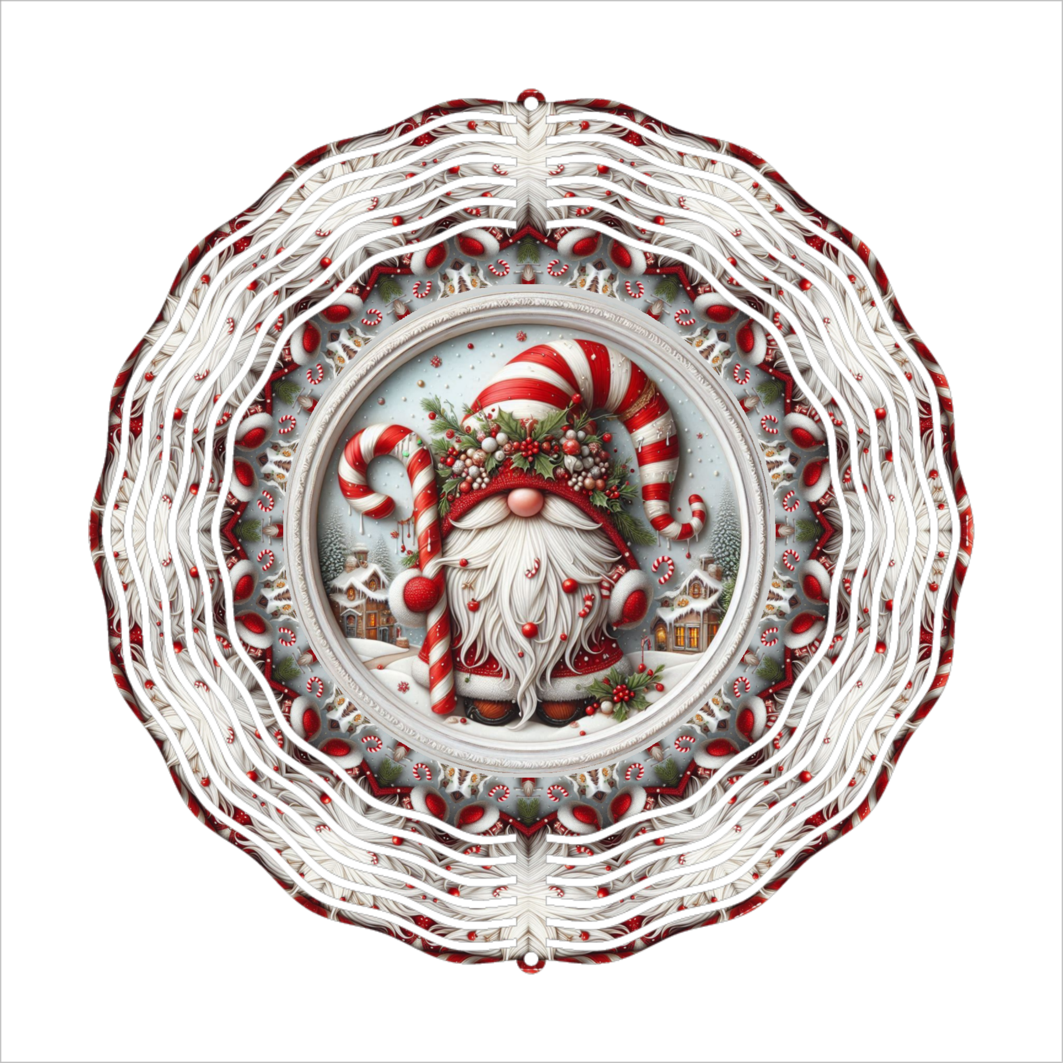 Christmas Gnome - Wind Spinner - Sublimation Transfer