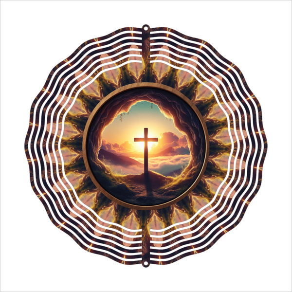 Heavenly Cross - Wind Spinner - Sublimation Transfer