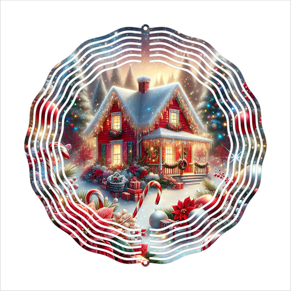 Christmas House - Wind Spinner - Sublimation Transfer