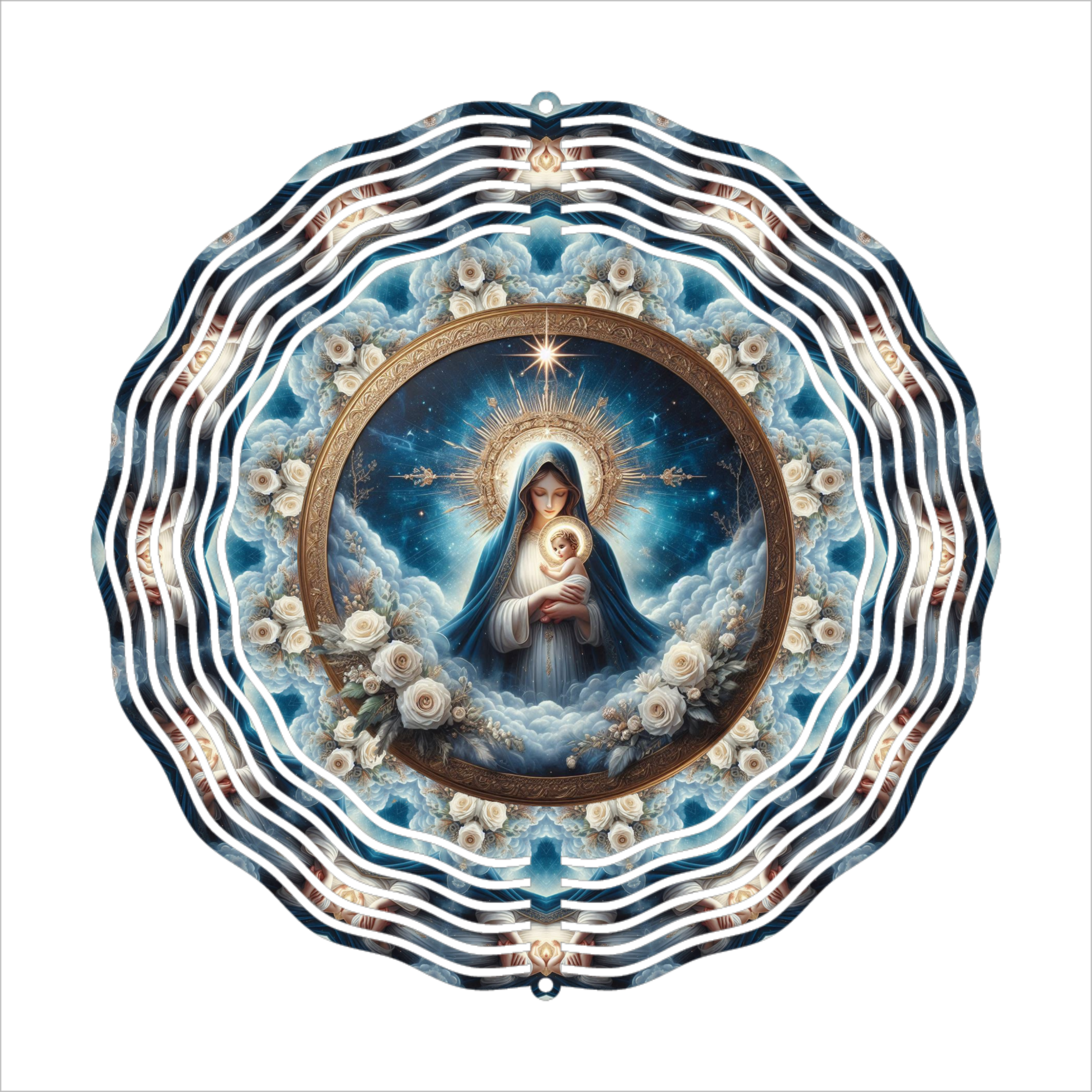 Mary Holding Baby Jesus - Wind Spinner - Sublimation Transfer