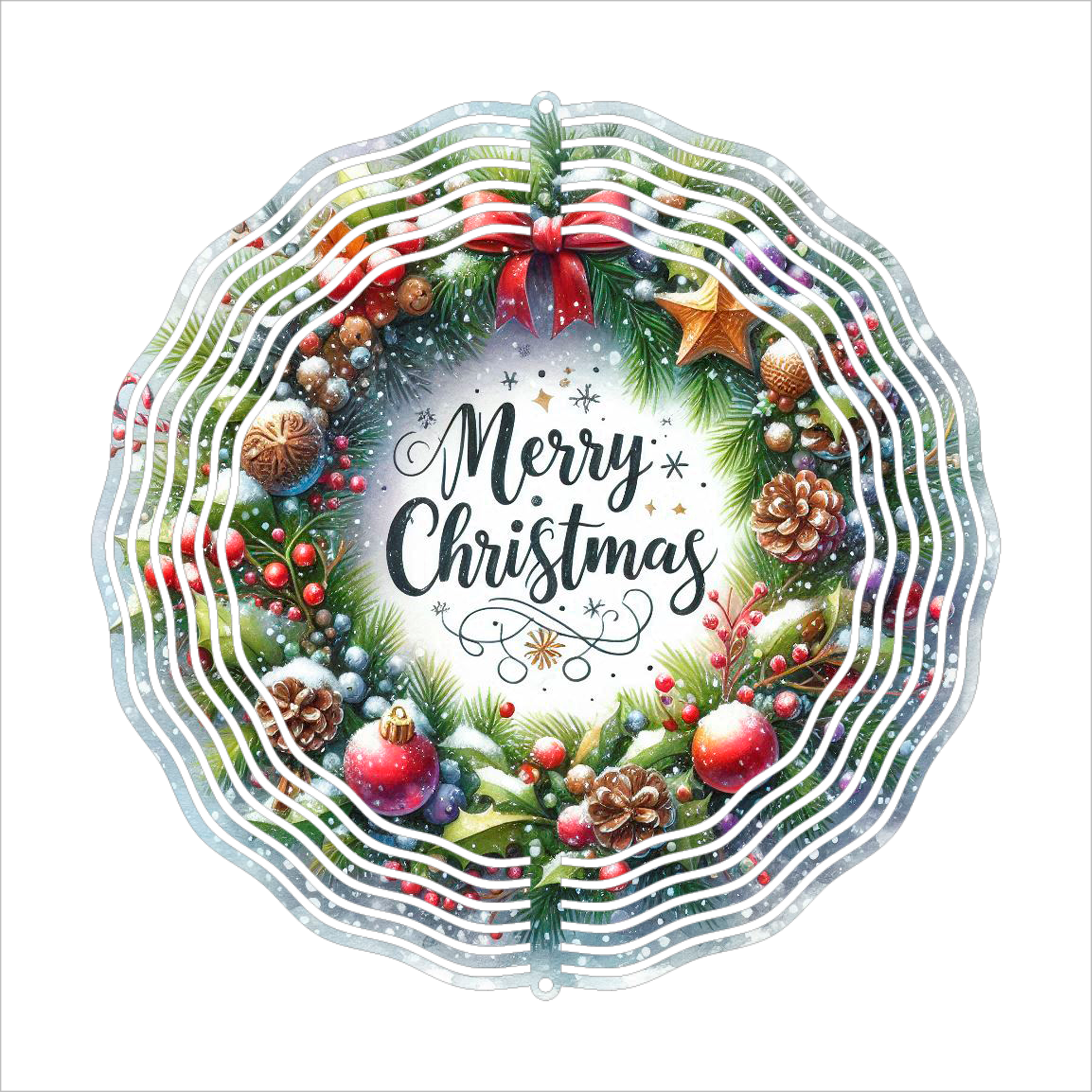 Merry Christmas - Wind Spinner - Sublimation Transfers