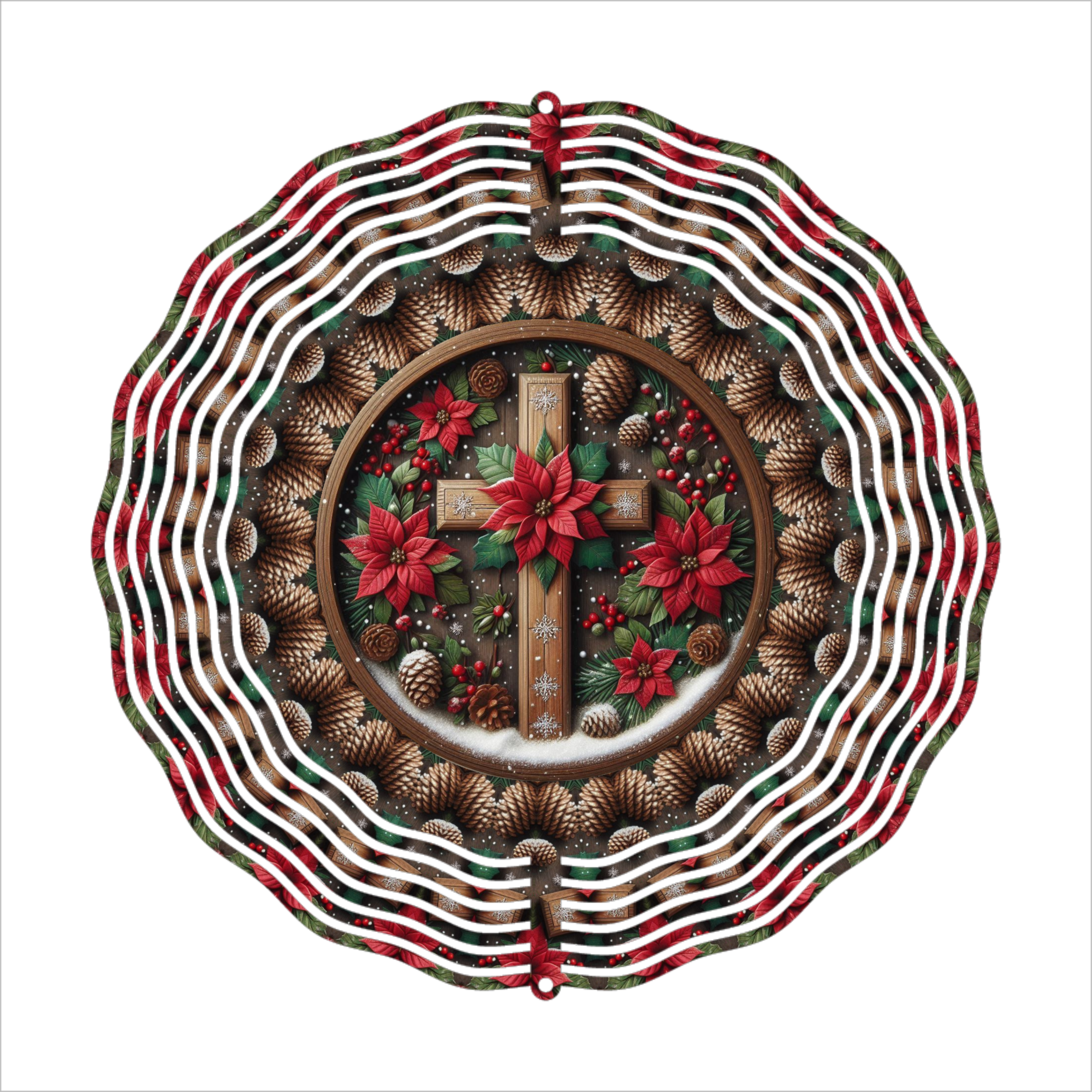 Christmas Cross - Wind Spinner - Sublimation Transfer