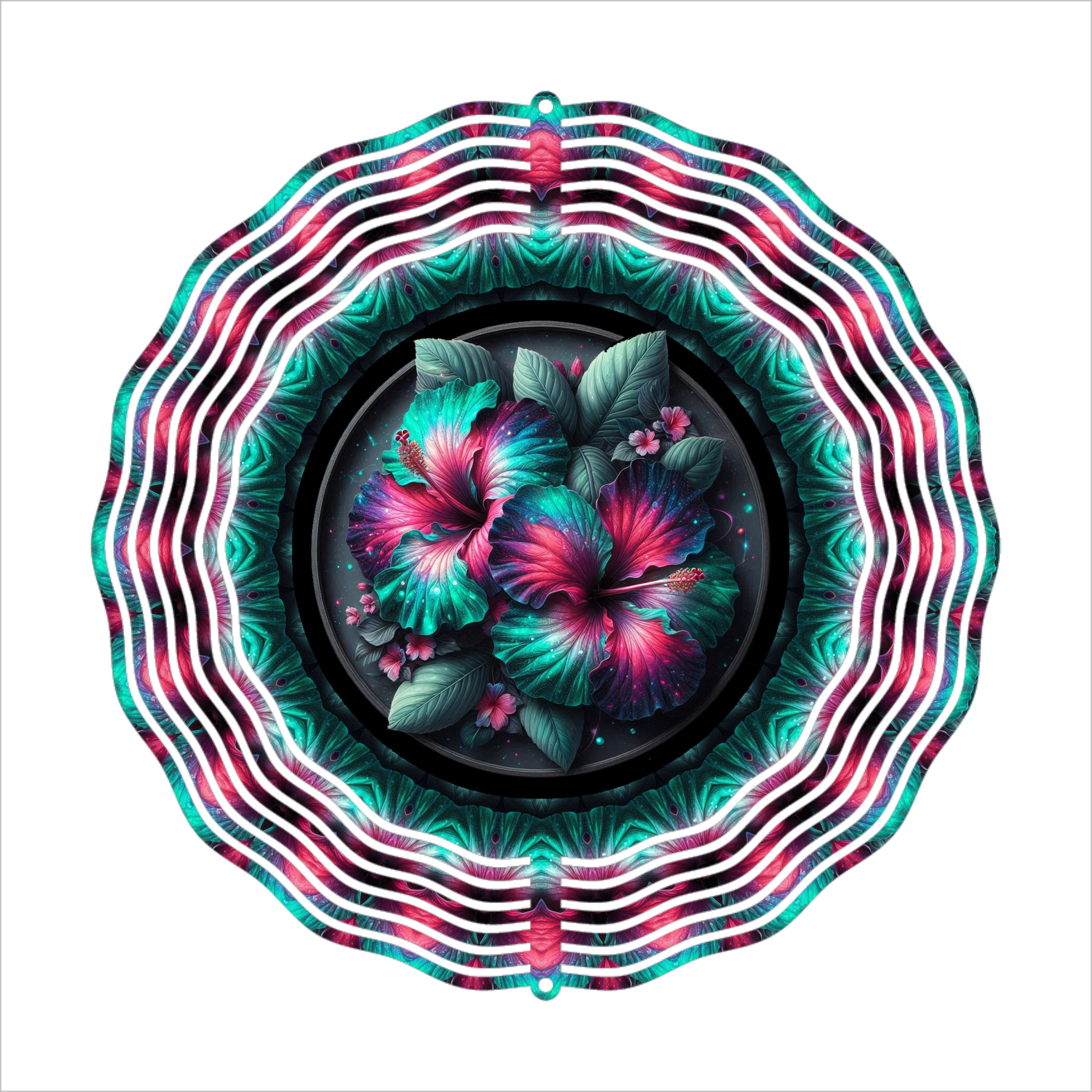 Neon Effect Floral - Wind Spinner - Sublimation Transfer