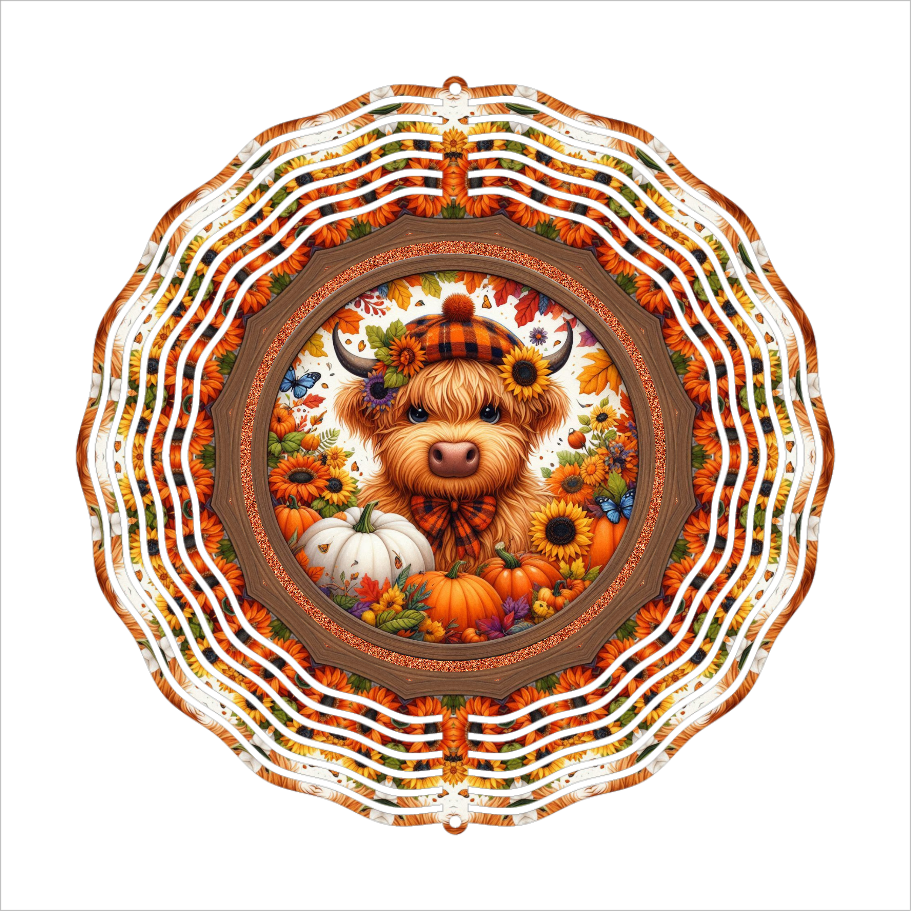 Autumn Cow - Wind Spinner - Sublimation Transfer