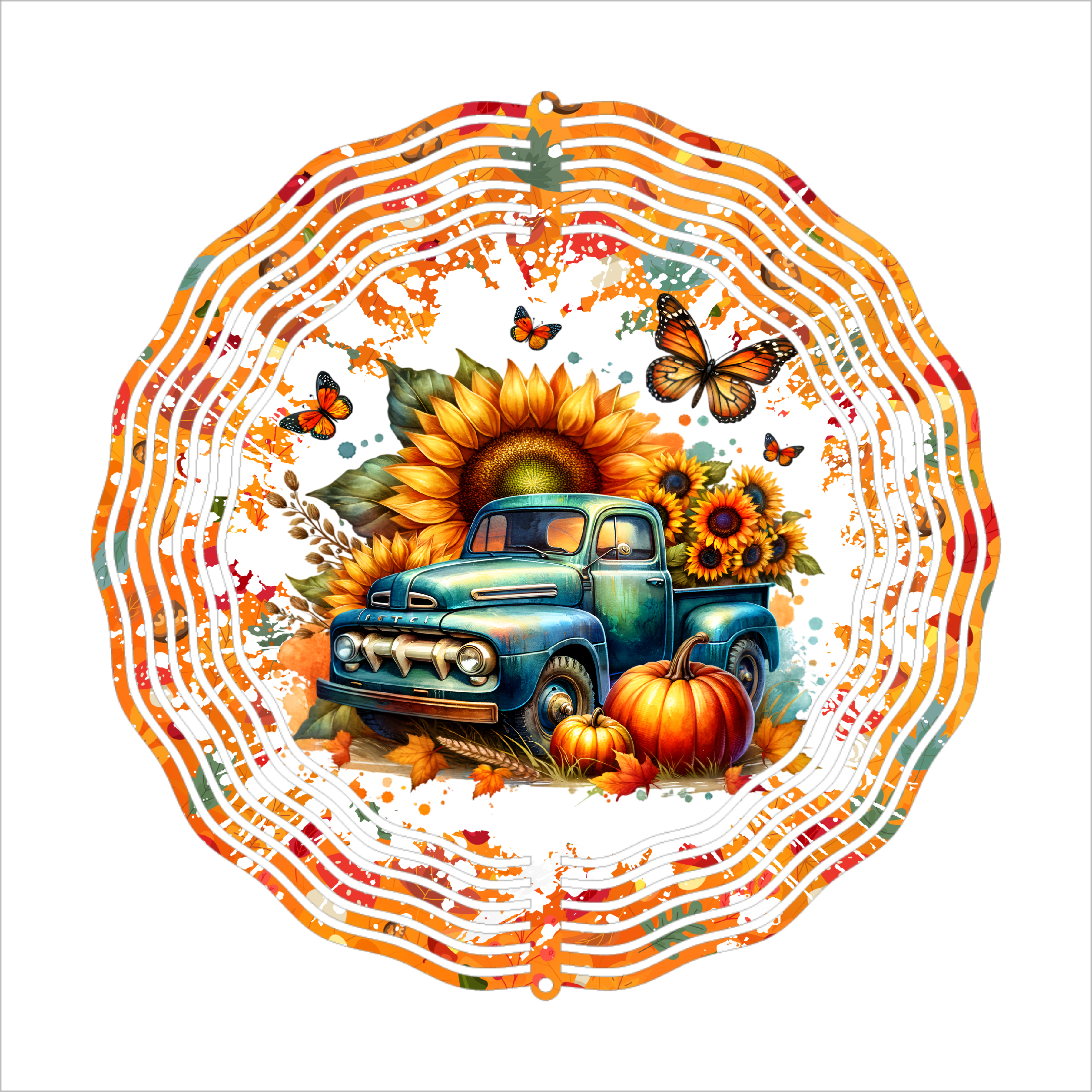 Autumn Vintage Truck - Wind Spinner - Sublimation Transfers