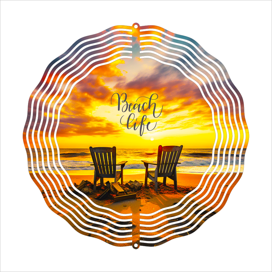 Beach Life - Wind Spinner - Sublimation Transfers