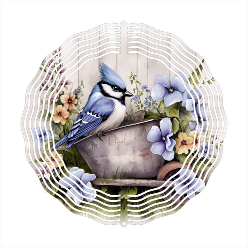 Blue Jay - Wind Spinner - Sublimation Transfers