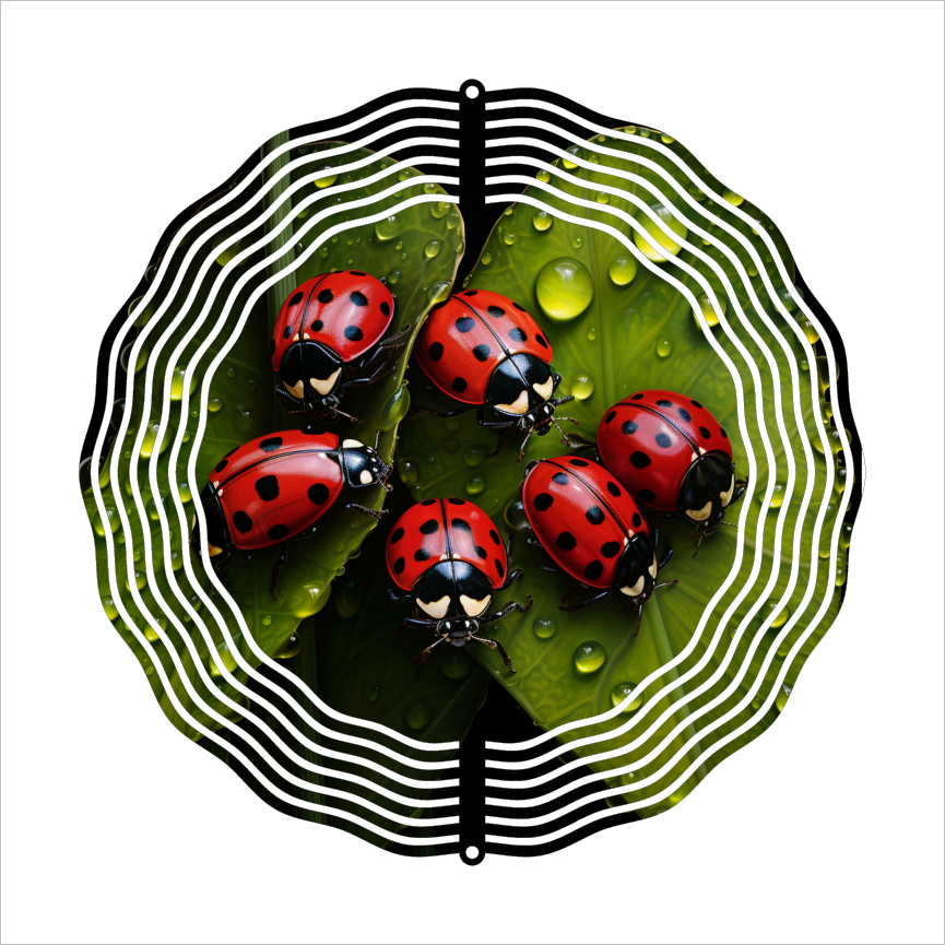 Ladybugs - Wind Spinner - Sublimation Transfers