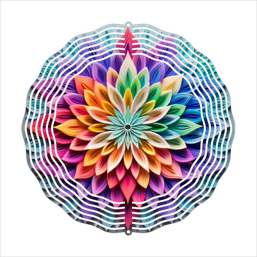 Vibrant Flower - Wind Spinner - Sublimation Transfers