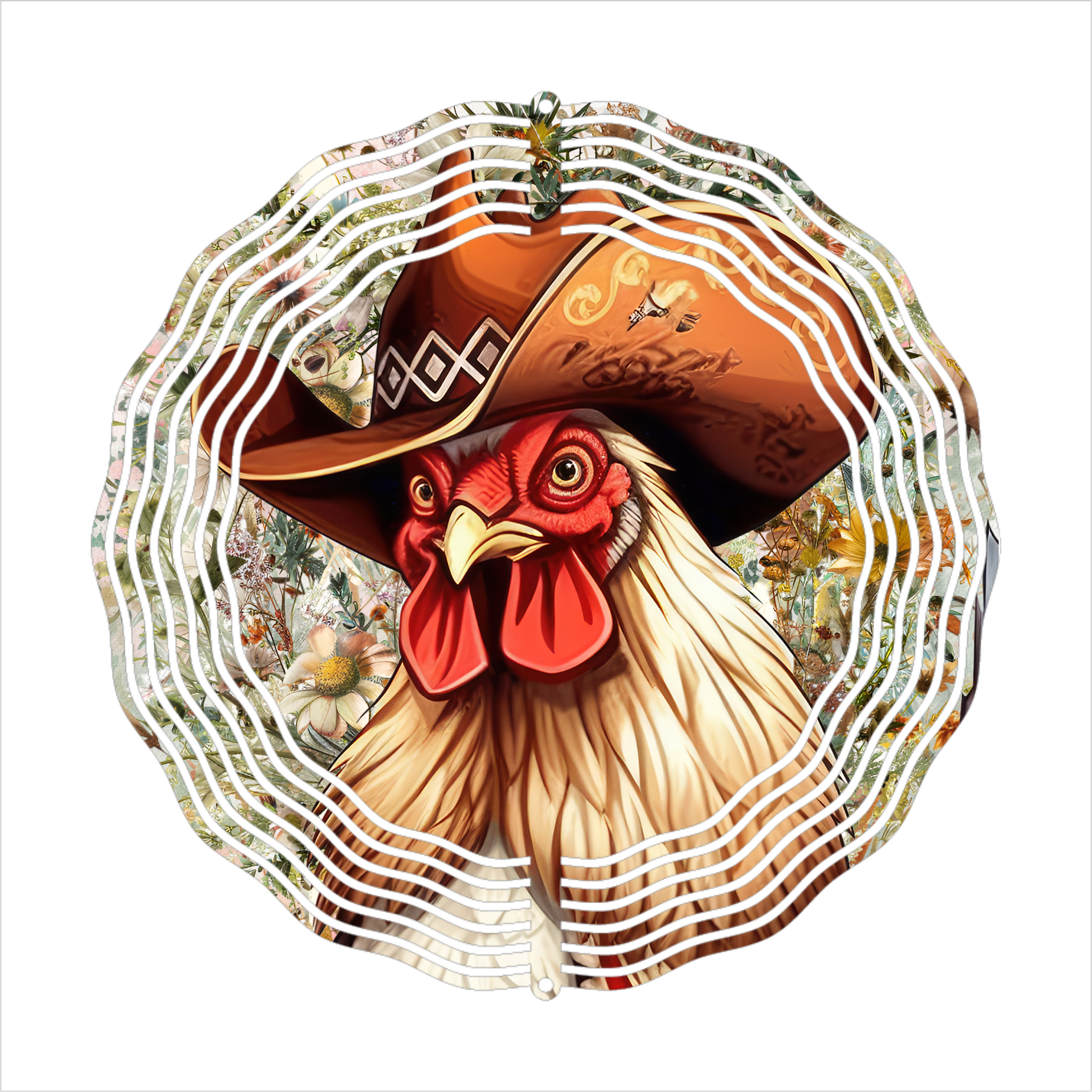 Cowboy Rooster - Wind Spinner - Sublimation Transfers