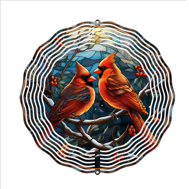 Cardinals - Wind Spinner - Sublimation Transfers