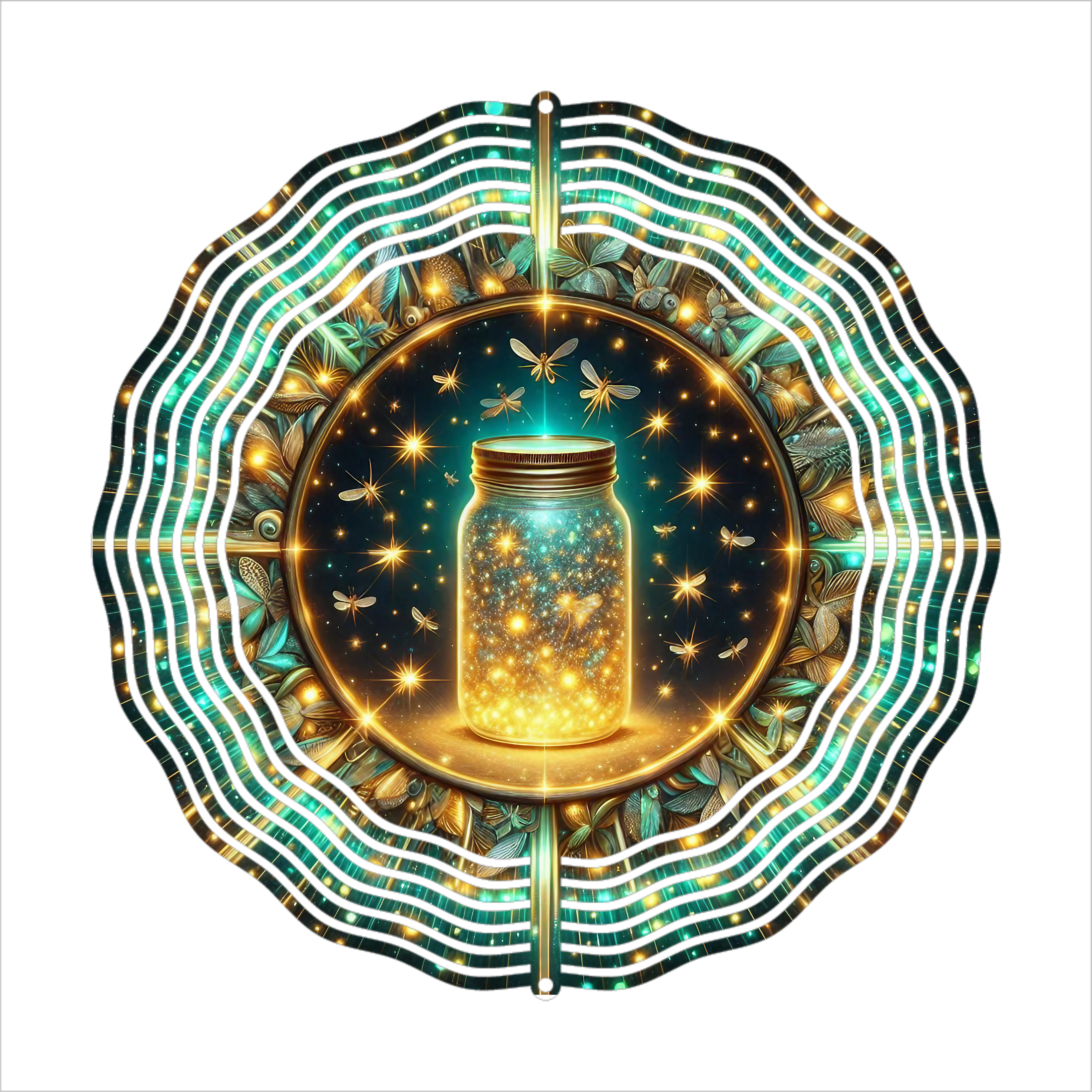 Fireflies & Mason Jar - Wind Spinner - Sublimation Transfer