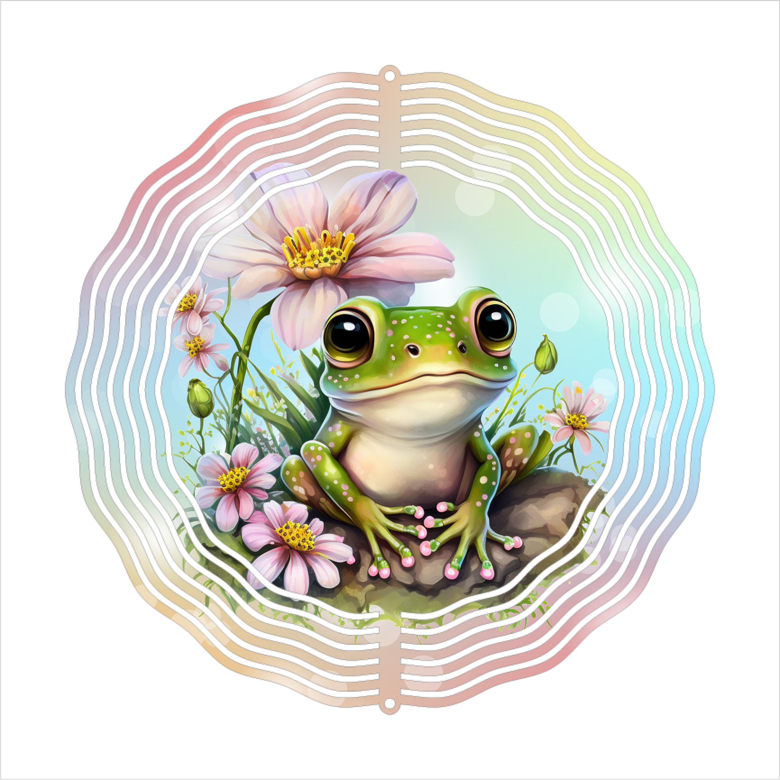 Adorable Frog - Wind Spinner - Sublimation Transfers