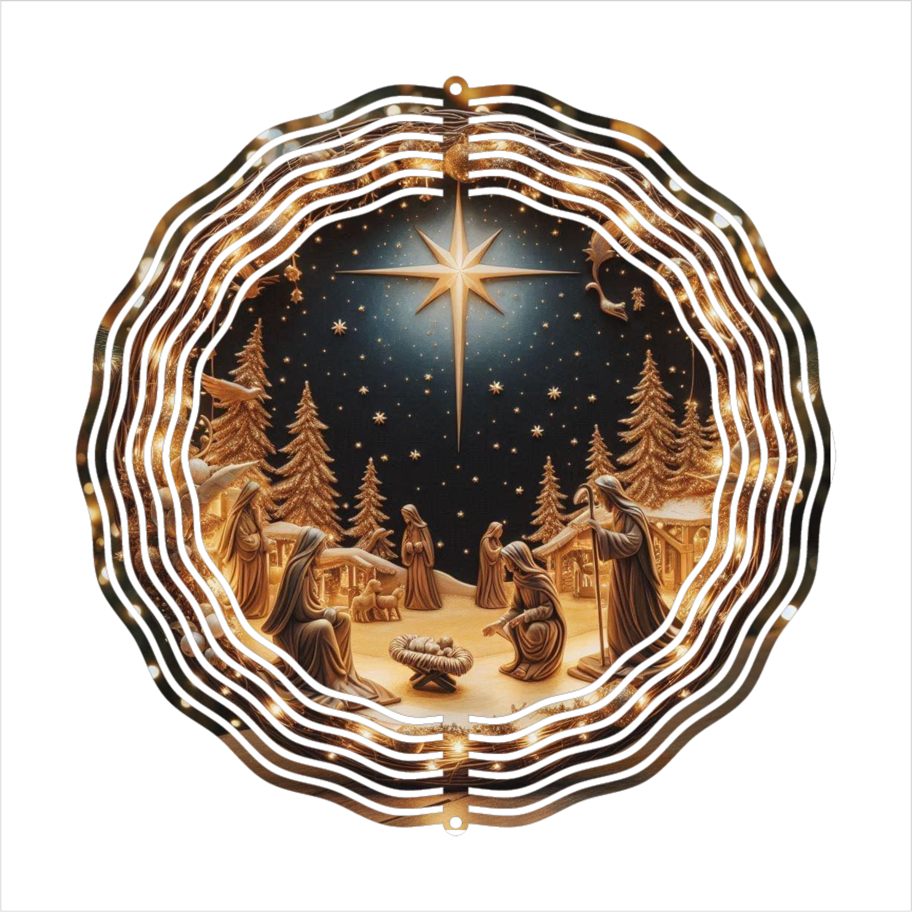 Nativity Scene - Wind Spinner - Sublimation Transfers