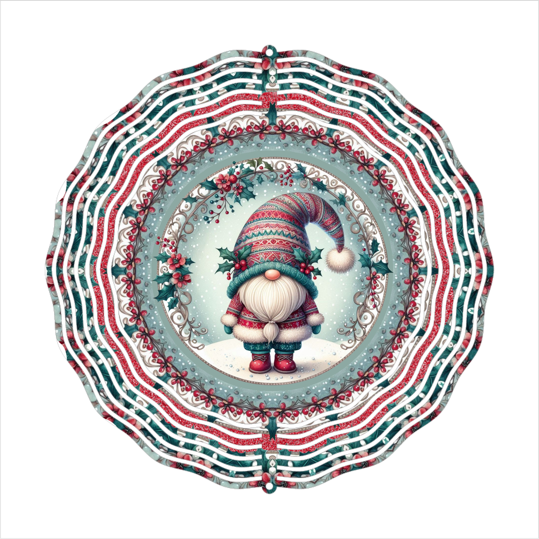 Winter Gnome - Wind Spinner - Sublimation Transfers