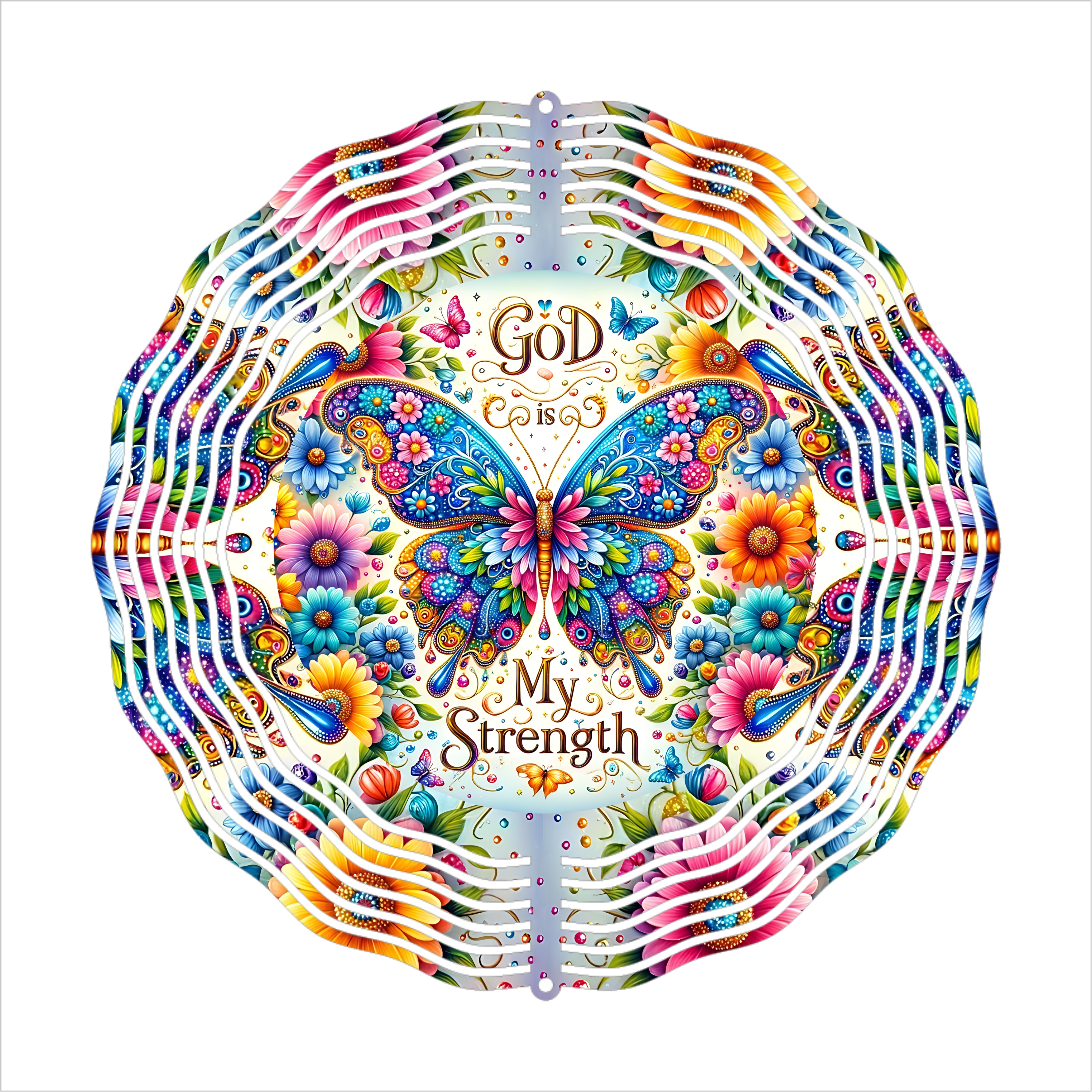 God Is My Strength - Wind Spinner - Sublimation Transfer