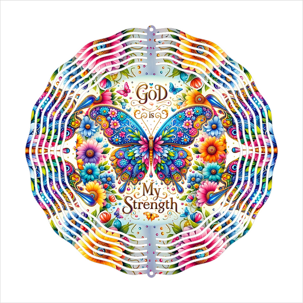 God Is My Strength - Wind Spinner - Sublimation Transfer