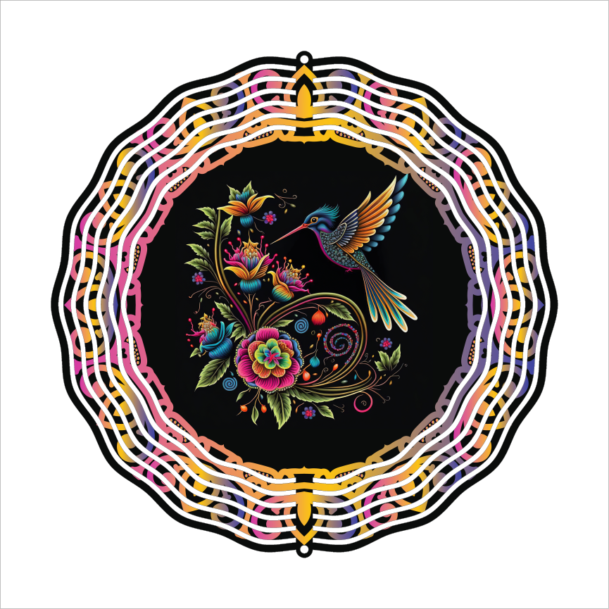 Hummingbird - Wind Spinner - Sublimation Transfers