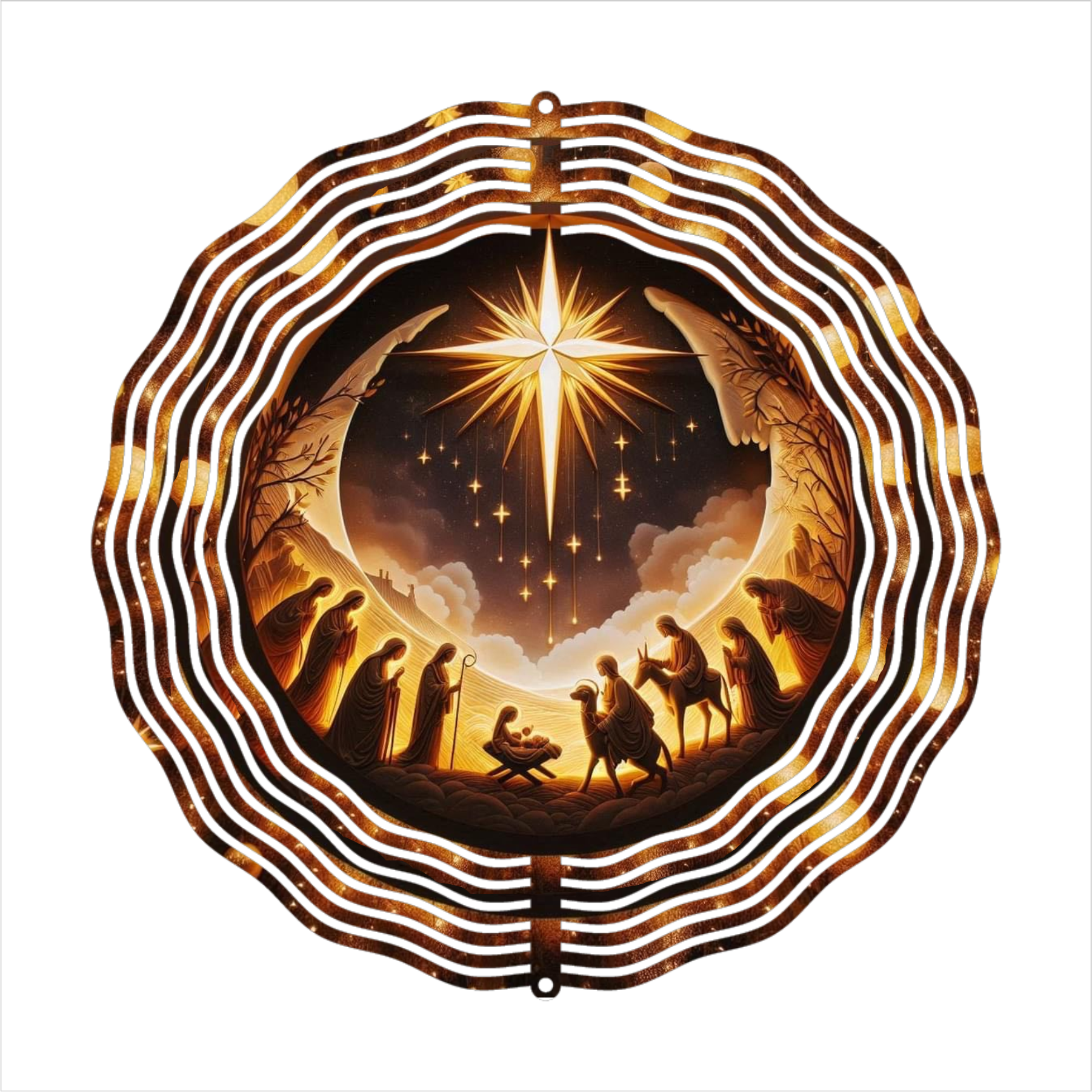 Nativity Scene - Wind Spinner - Sublimation Transfers