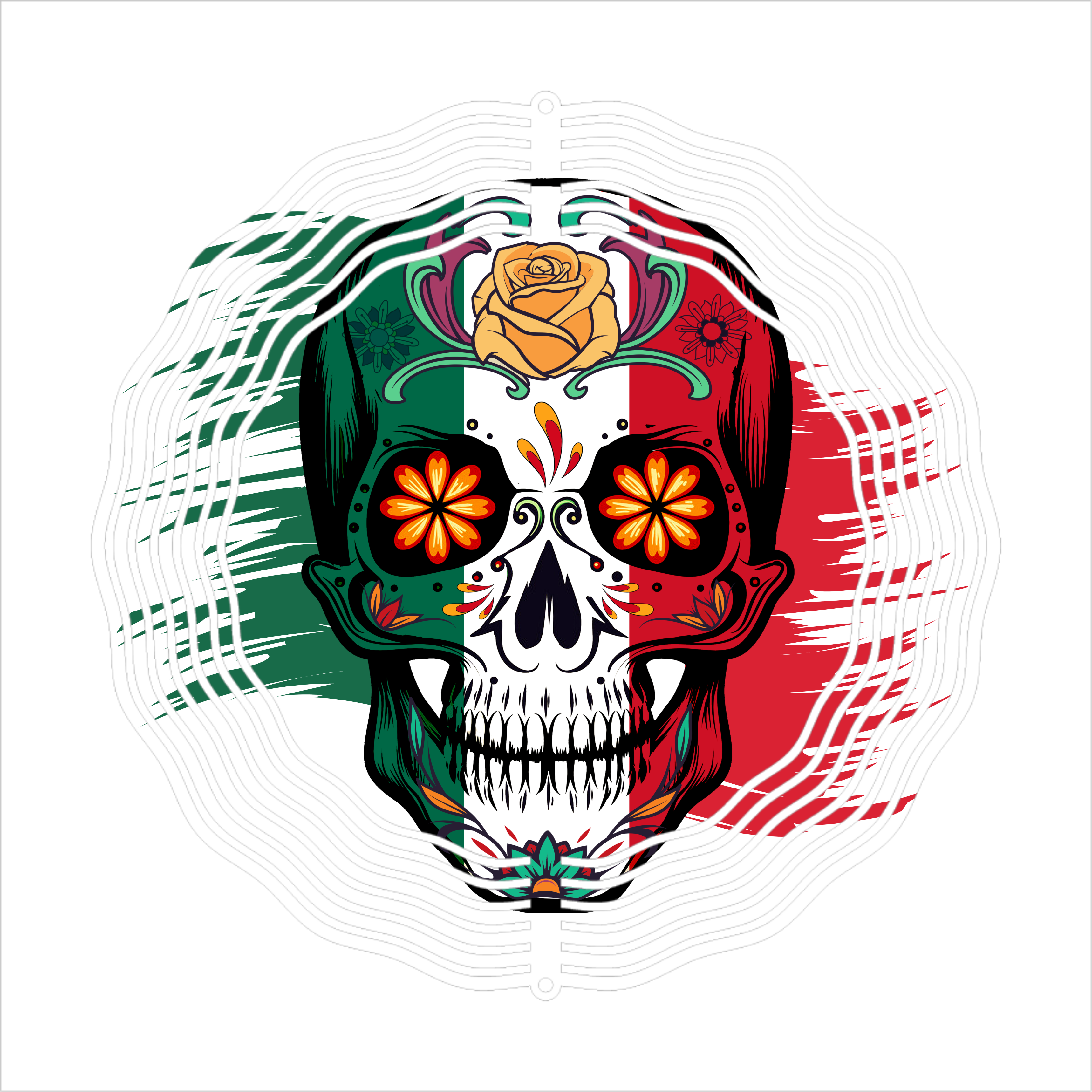 Mexican Flag Colors - Wind Spinner - Sublimation Transfers