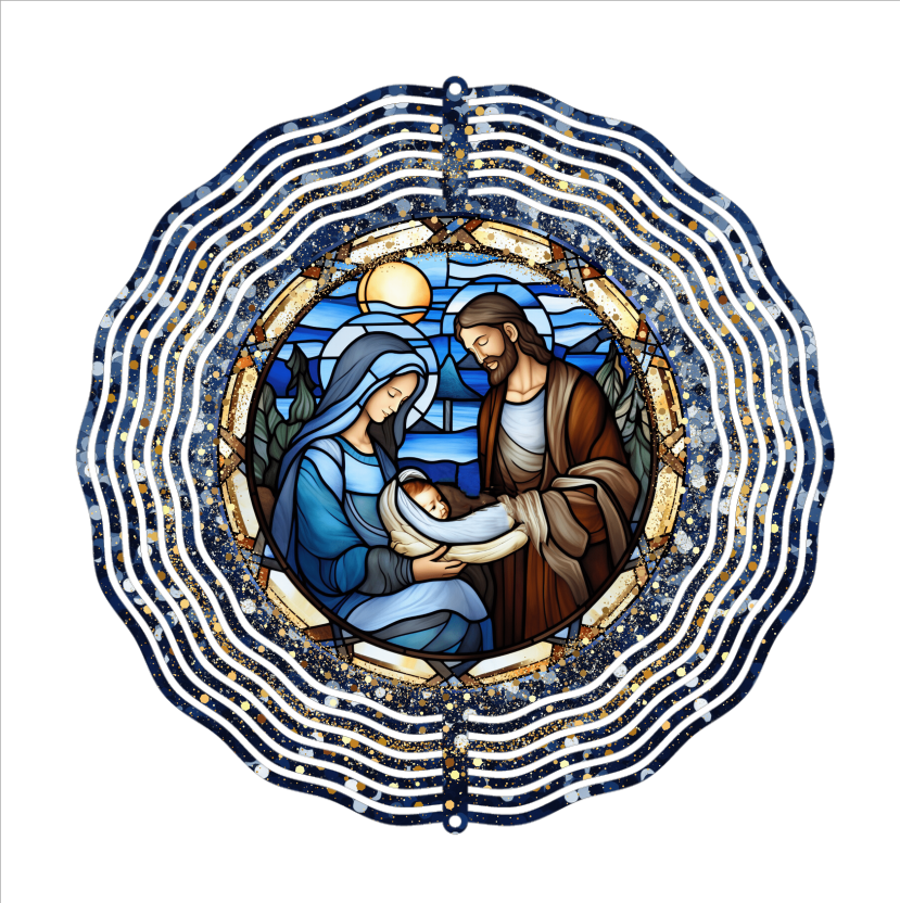 Nativity Scene - Wind Spinner - Sublimation Transfers