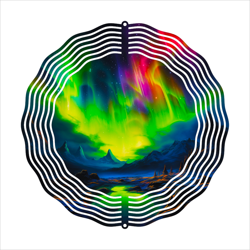 Northern Lights - Wind Spinner - Sublimation Transfers