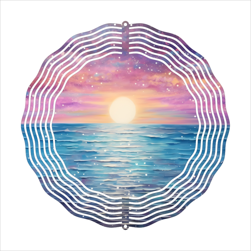 Beach Scene - Wind Spinner - Sublimation Transfers