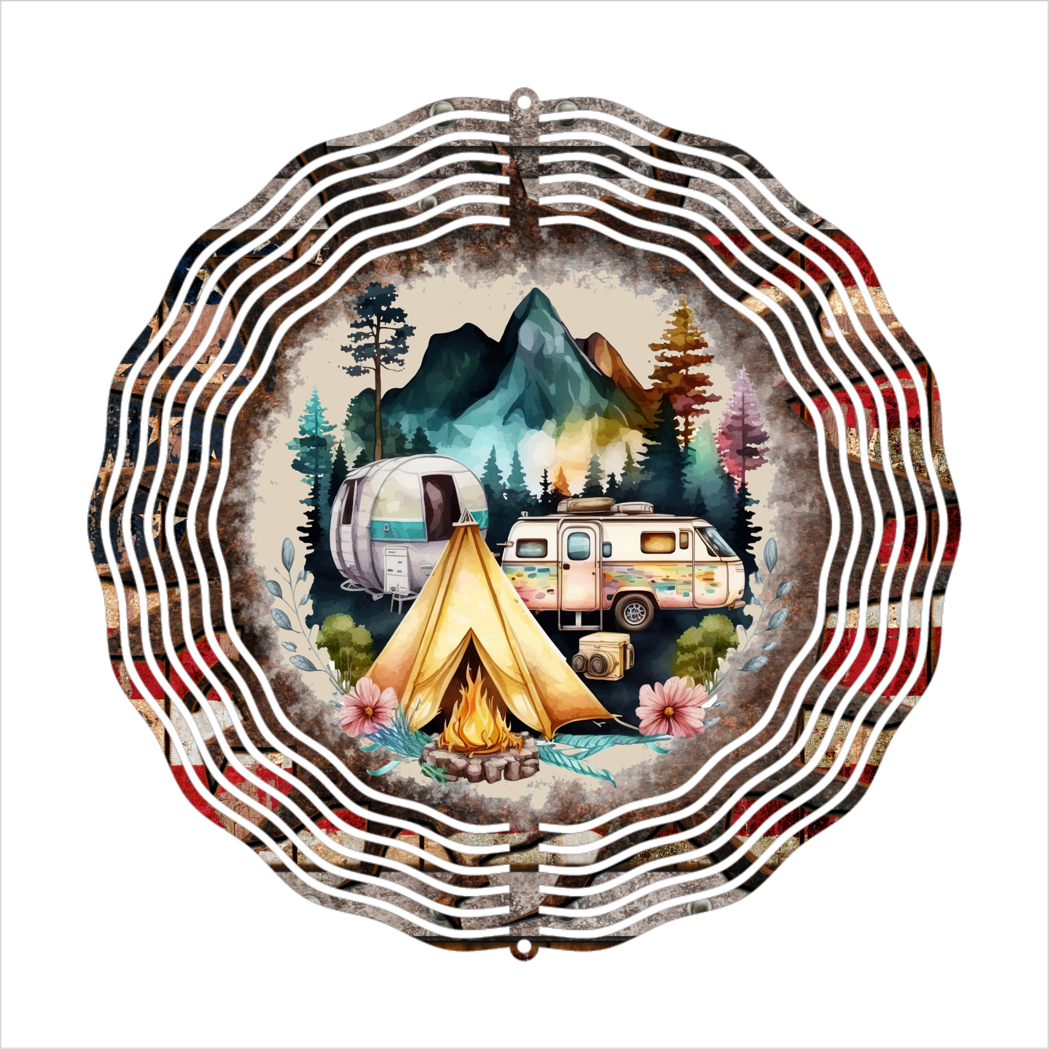 Camping - Wind Spinner - Sublimation Transfers