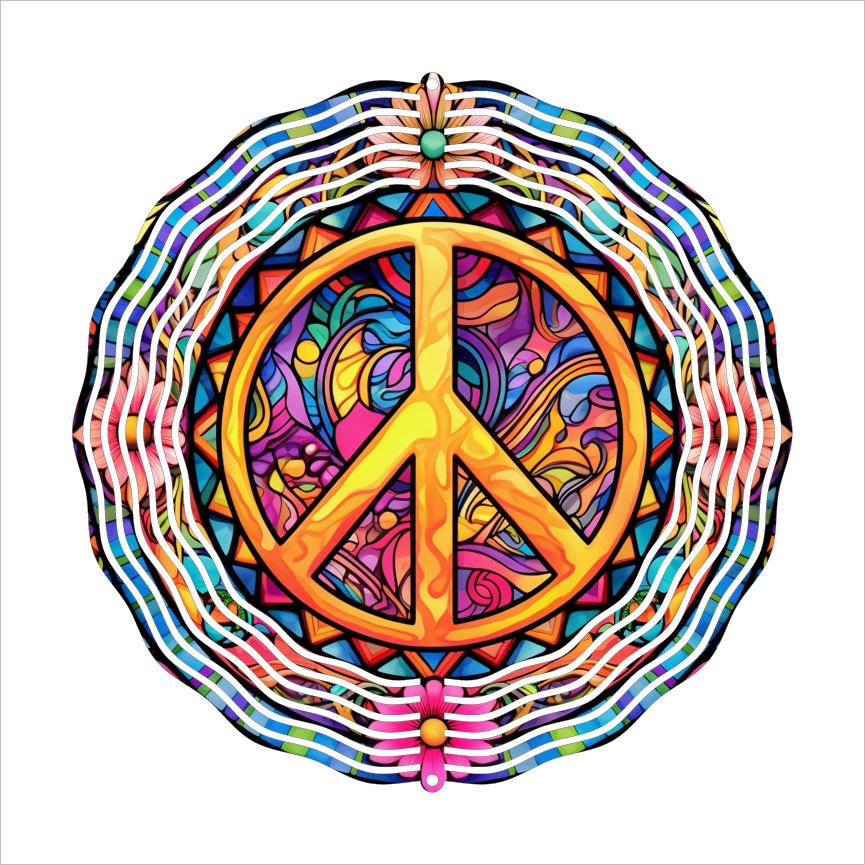 Peace - Wind Spinner - Sublimation Transfers