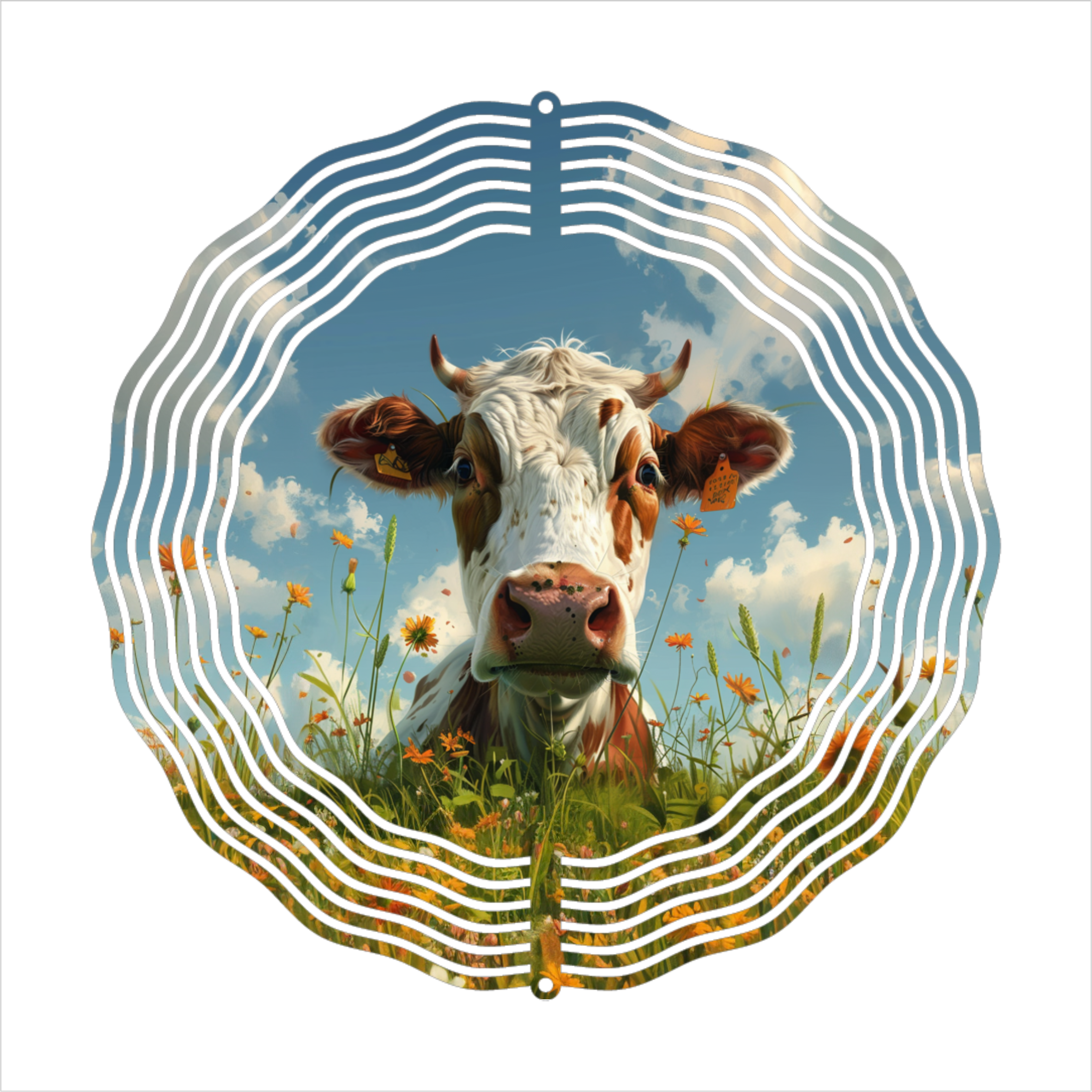 Country Cow - Wind Spinner - Sublimation Transfer