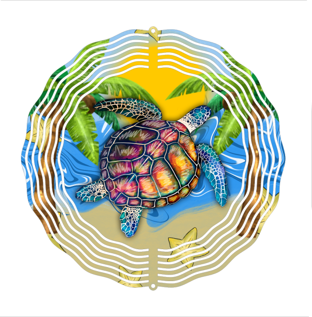 Sea Turtle - Wind Spinner - Sublimation Transfers