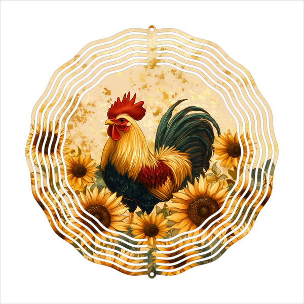Country Rooster - Wind Spinner - Sublimation Transfer