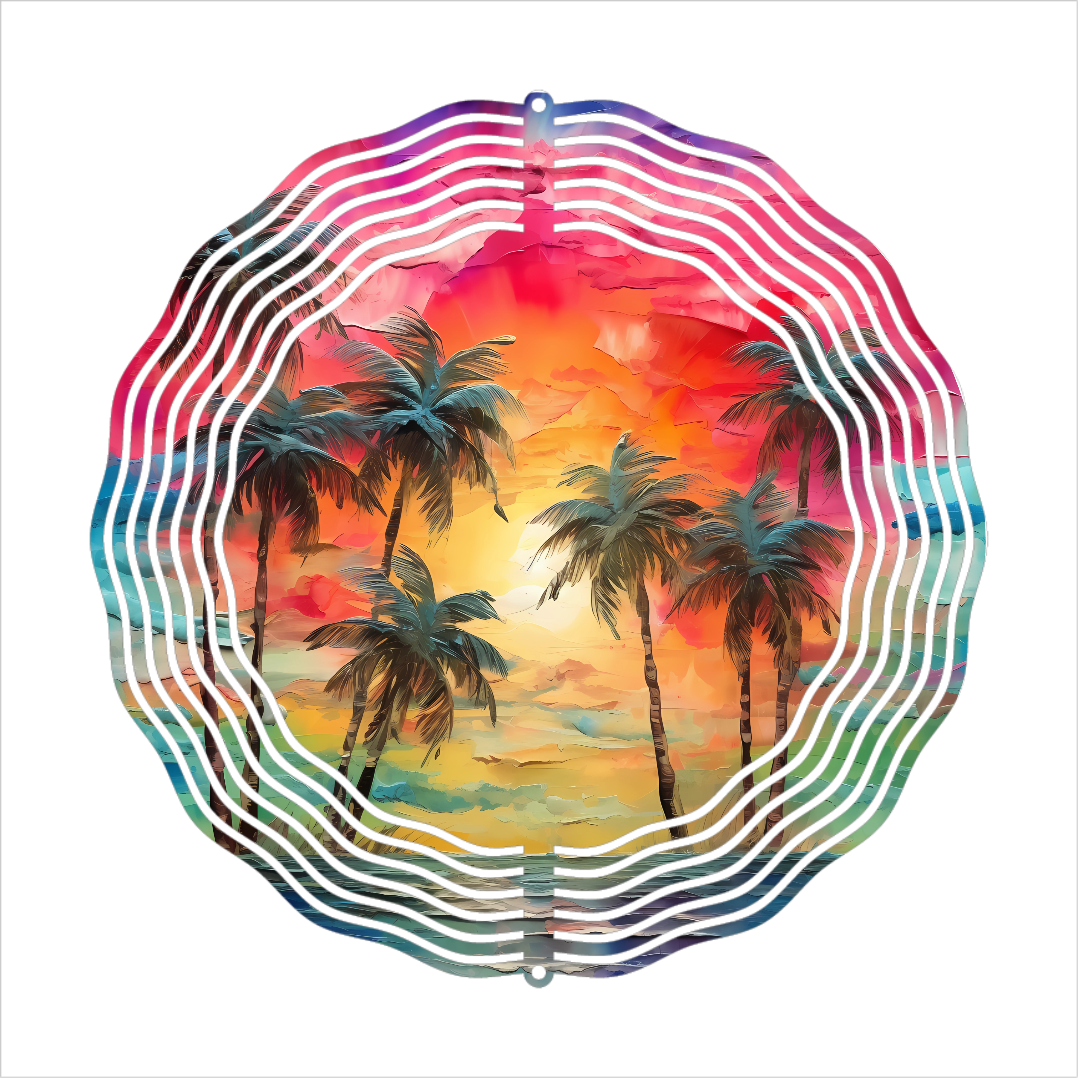 Palm Trees - Wind Spinner - Sublimation Transfers
